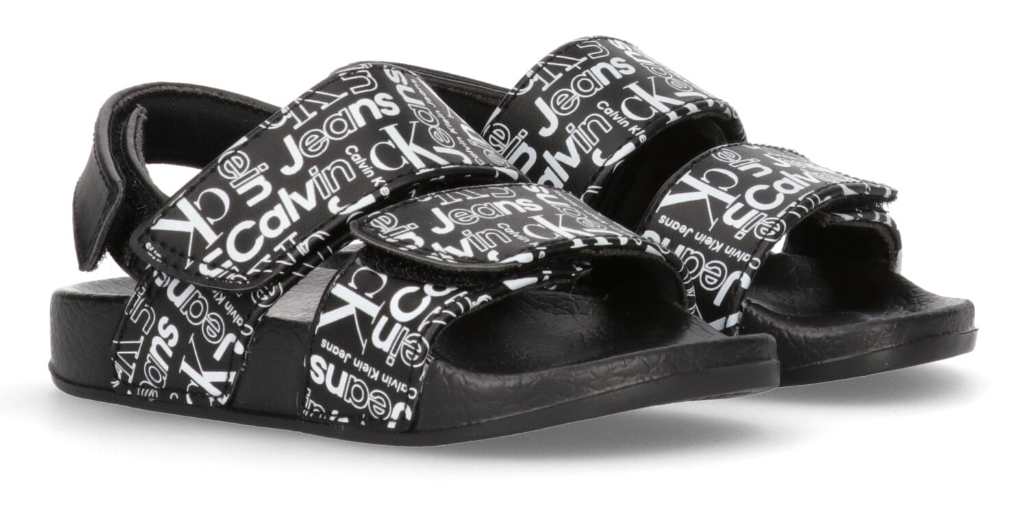 Calvin Klein Jeans Sandale »VELCRO SANDAL«, Sommerschuh, Klettschuh, Sandalette, mit 3 Klettverschlüssen