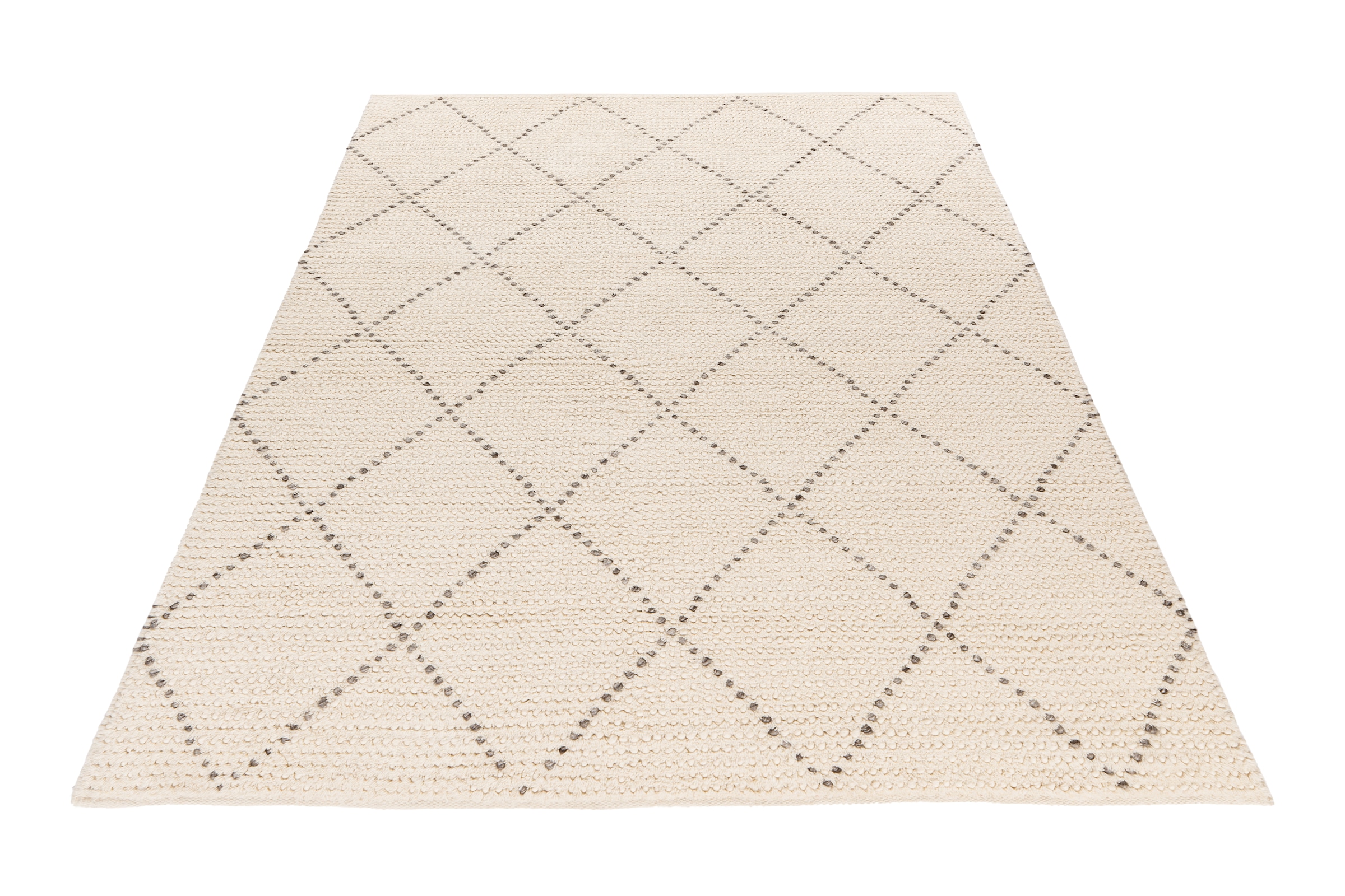 Teppich »My Freya 272«, rechteckig, Handweb Teppich, Rauten Muster, 80% Wolle, handgewebt