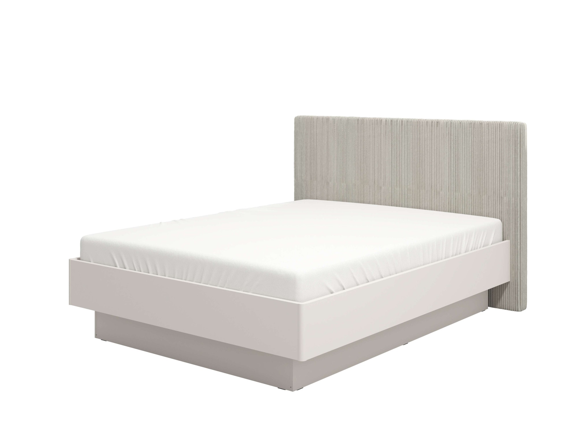 Image of Home affaire Bettgestell "Lucca Bett, mit gepolstertem Kopfteil, bezogen mit weichem Cordstoff" in eleganten und modernen Cashmere Farbe