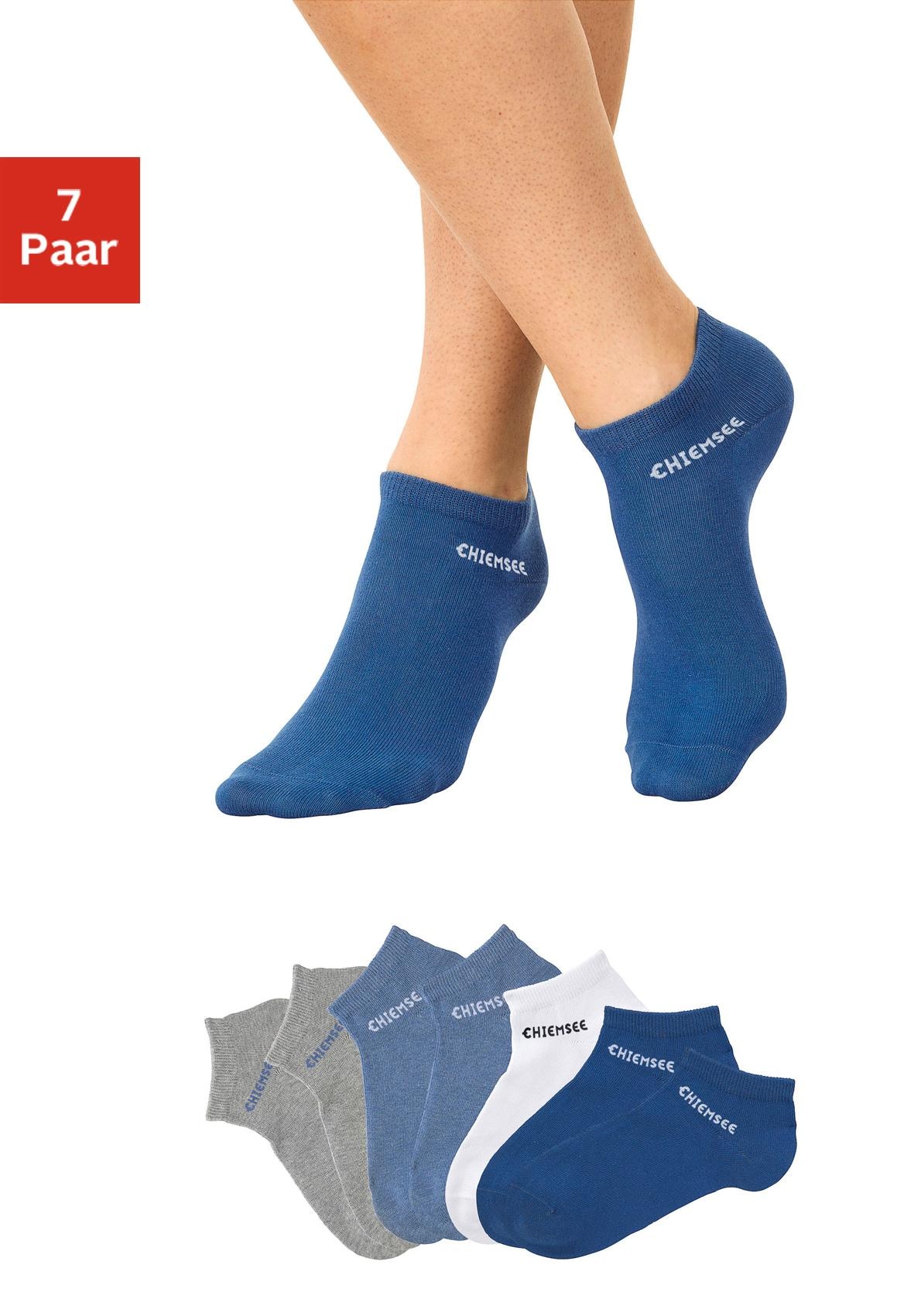 Sneakersocken, (Packung, 7 Paar), mit eingestricktem Schriftzug