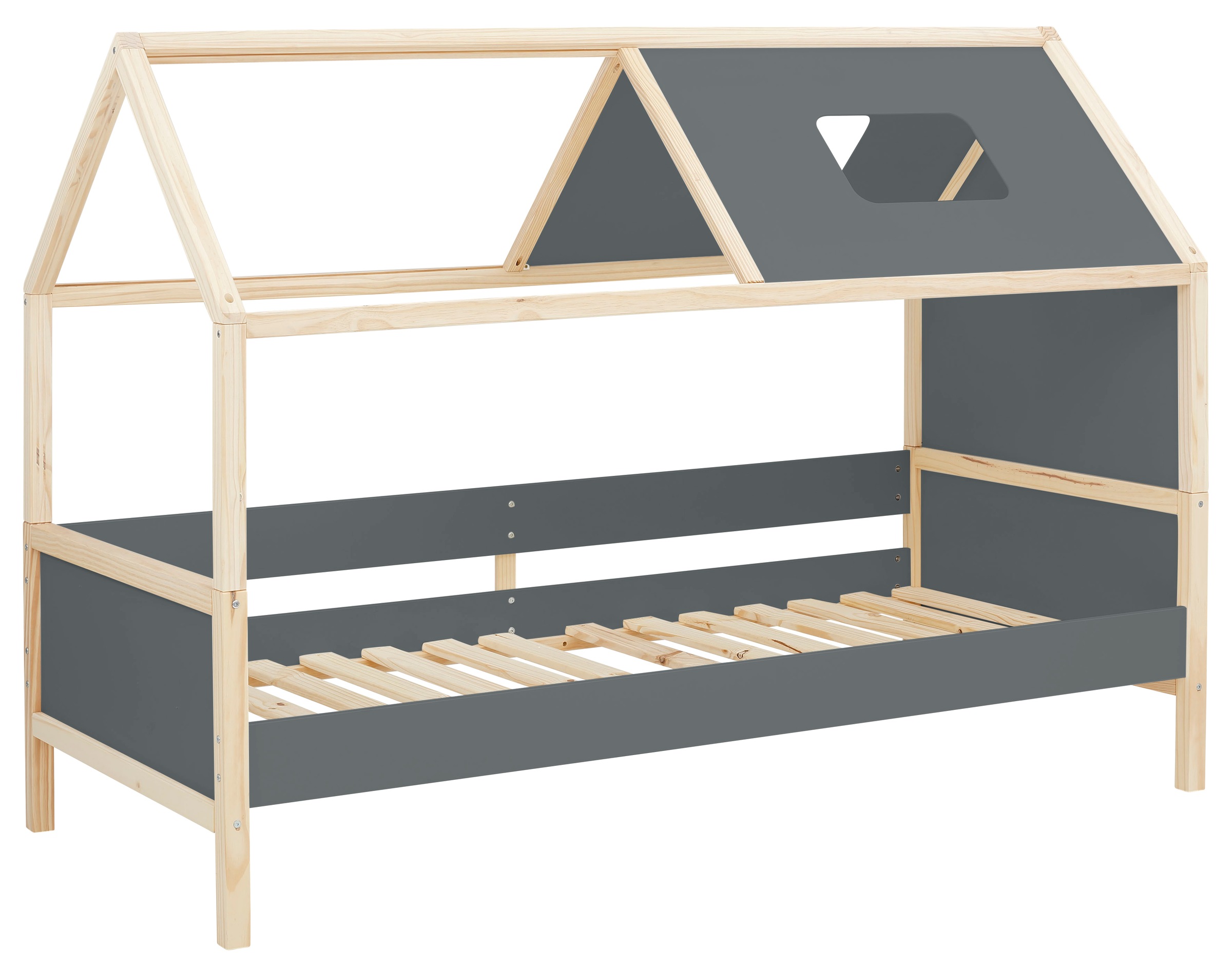 Image of Lüttenhütt Hausbett »Meentje«, (1 St.), aus schönem massivem Kiefernholz, Einzelbett, in einer Haus-Optik Form, inklusive Lattenrost und Paneele, in verschiedenen Farbvarianten enthältlich, Liefefläche 90x200 cm bei Ackermann Versand Schweiz