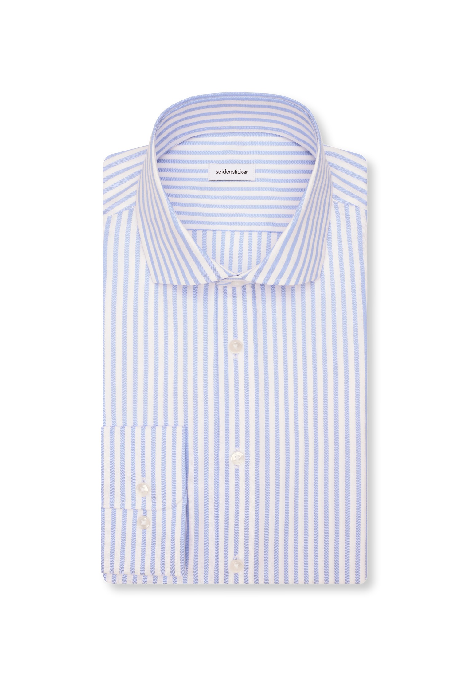 seidensticker Businesshemd »Schwarze Rose« Shaped 1/1 Kentkragen Gestreift