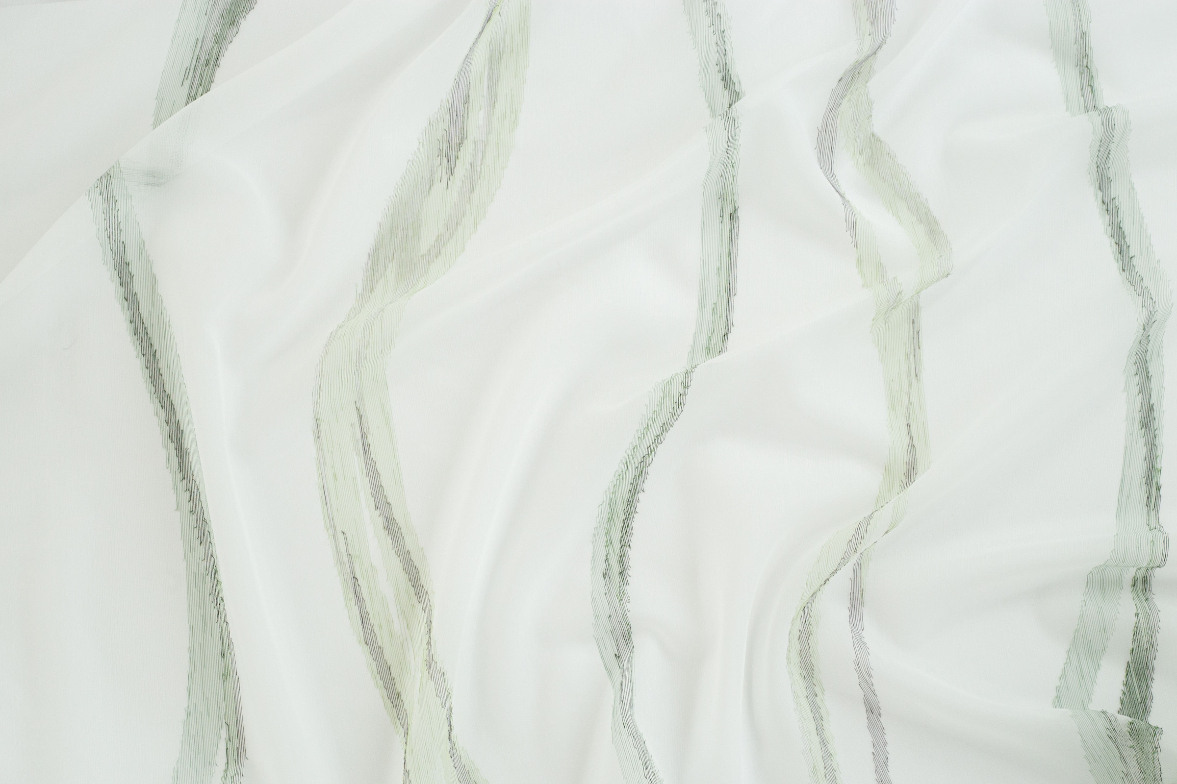 HOMING Rideau »Inna« Boucles cachées 1 cuis tlg. rayures, vagues, moderne, transparent, salon, cuisine, chambre d'enfants