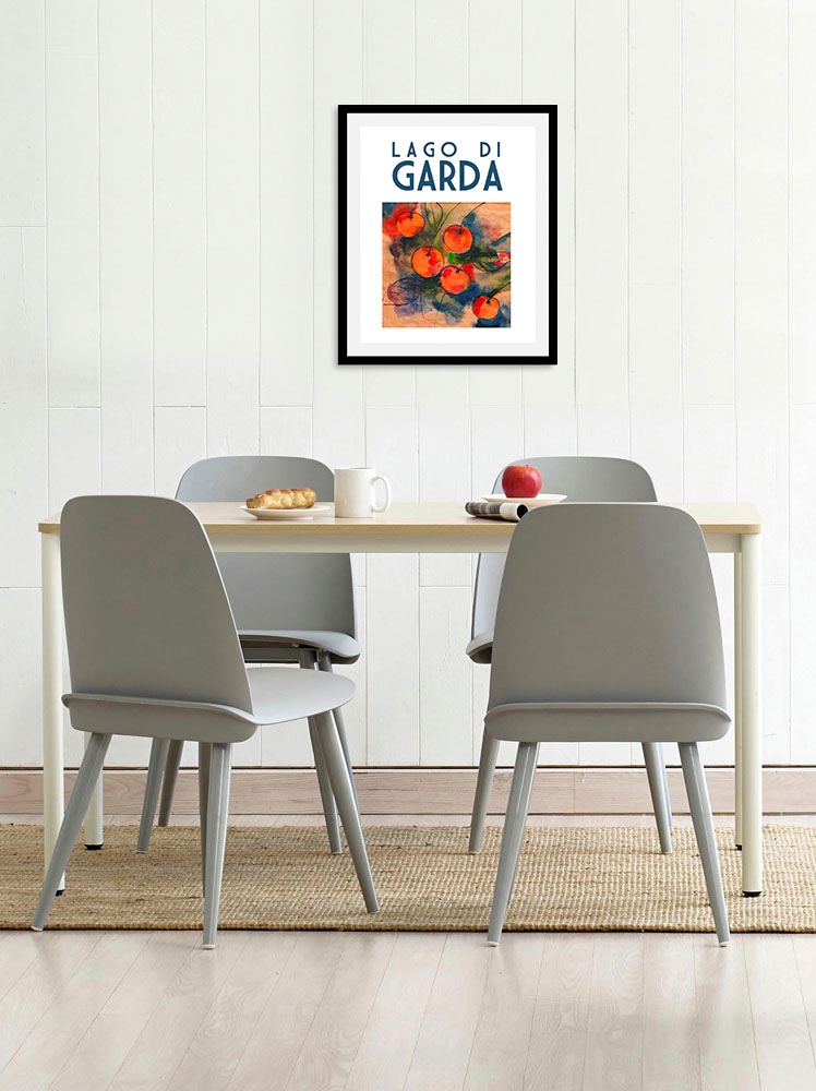 Image of queence Bild "Elay" Italien Kunst Obst Obst Bilder Schriftzug 1 Stk. tlg. gerahmt