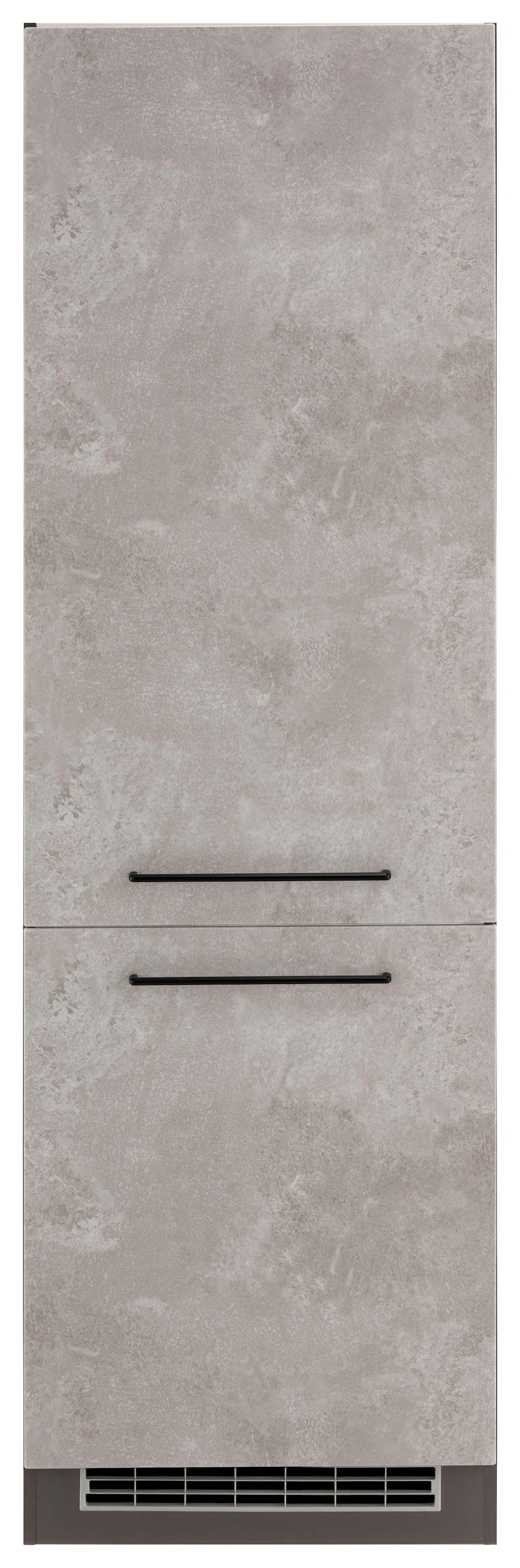 HELD MÖBEL Kühlumbauschrank »Tulsa«, 60 2 cm schwarzer 200 sur hoch, Front Découvrir Türen, MDF cm Metallgriff, breit