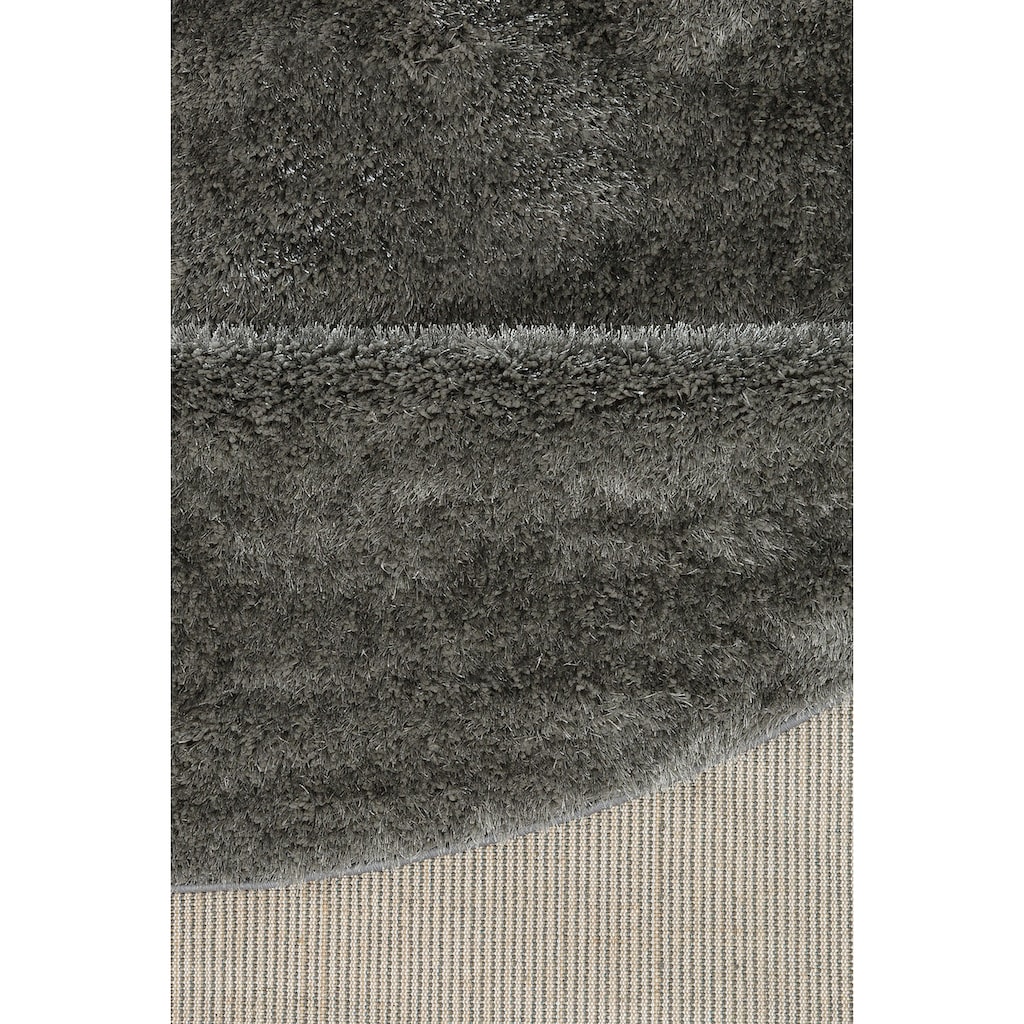my home Hochflor-Teppich »Mikro Soft Ideal«, rund, Mikrofaser, extra flauschig, weich, pflegeleicht, elegant, Uni