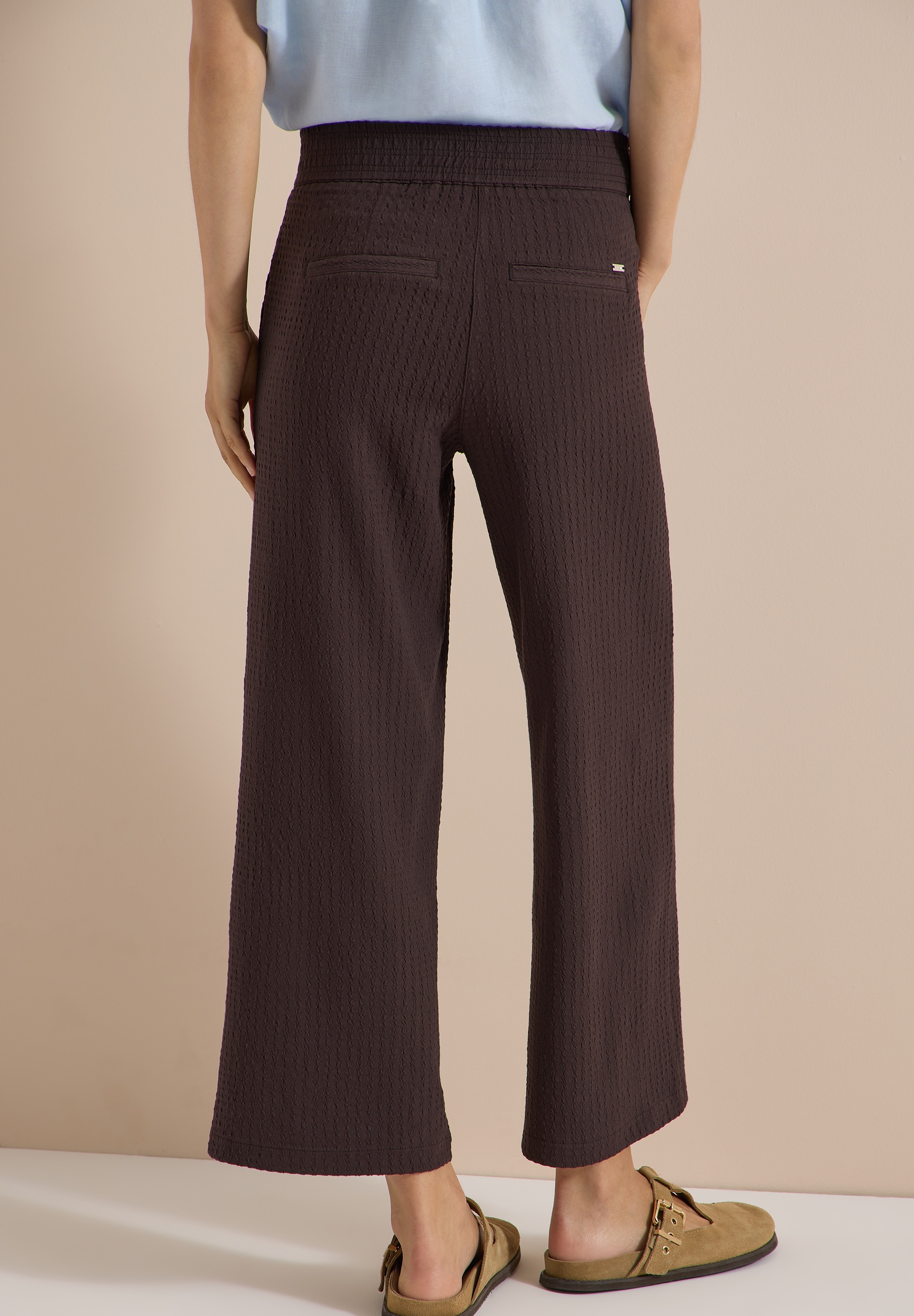 Image of Cecil 7/8-Hose "Style Neele" Seersucker-Qualität, Elastikbund, weites Bein