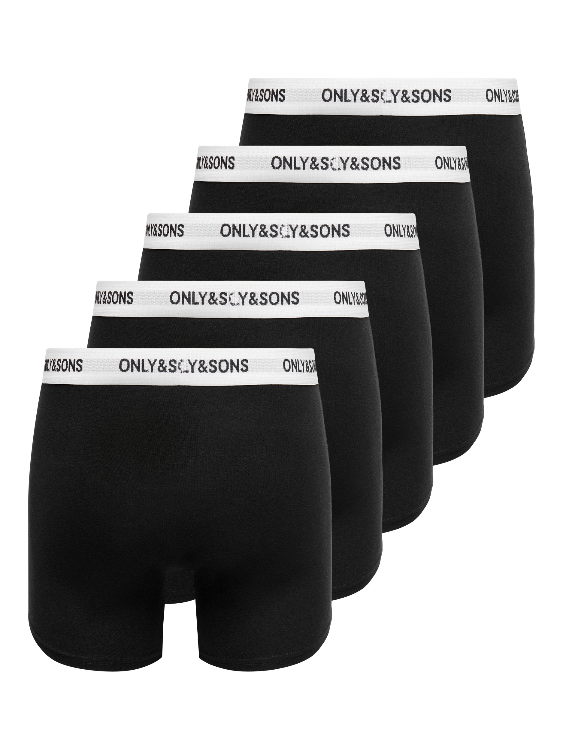 ONLY & SONS Boxershorts »ONSTREY SOLID BOXER 5PACK OTL« Packung, 5 Stk.