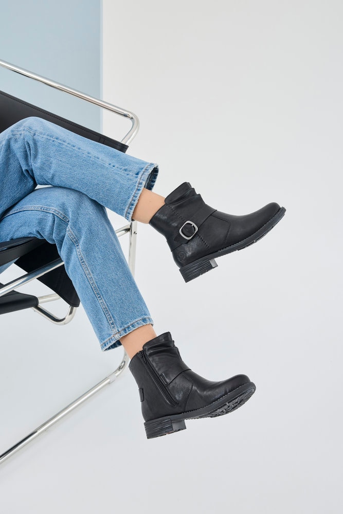 Rieker Stiefelette  Boots, Blockabsatz, mit Innenreissverschluss