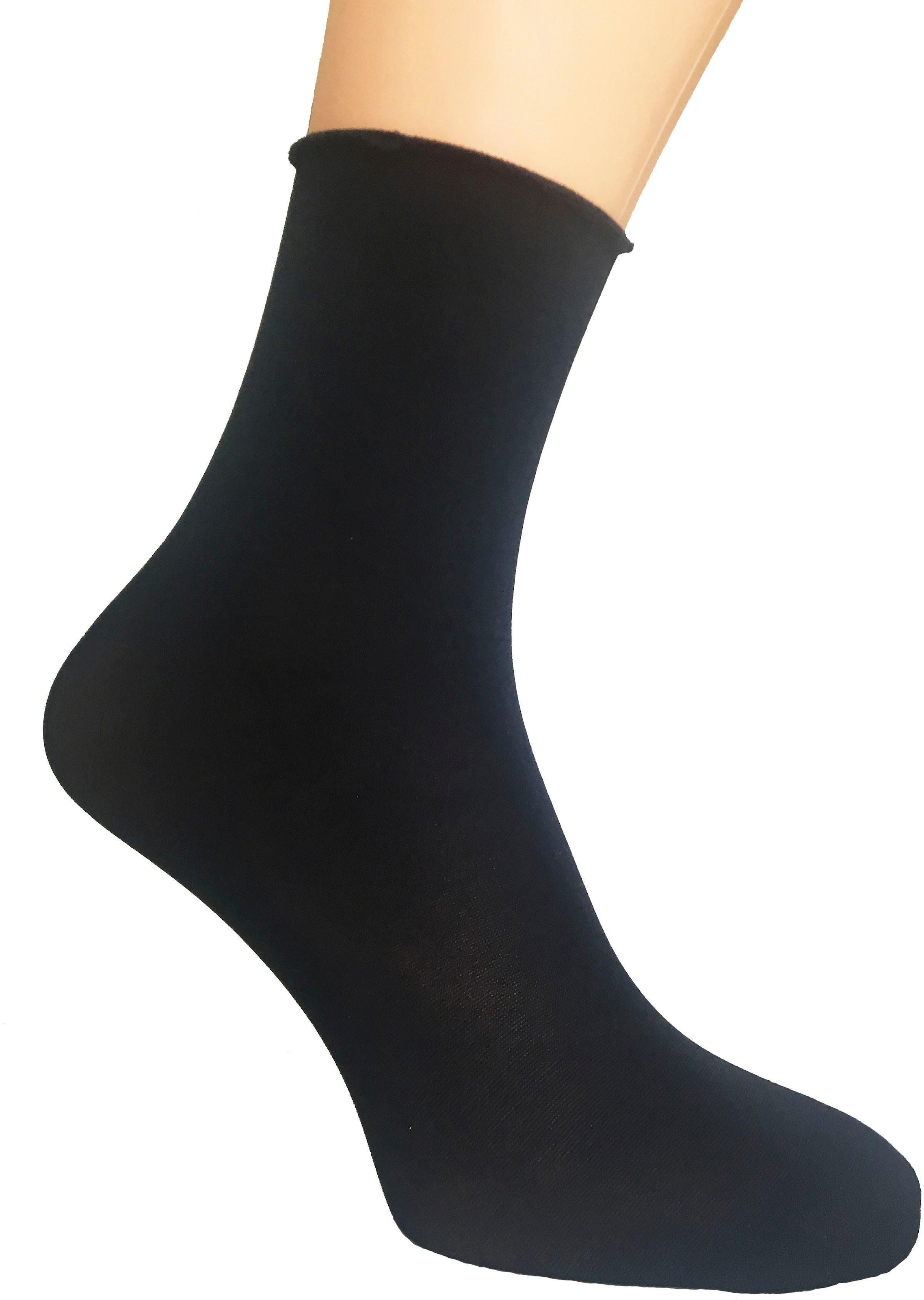 Image of Janastyle Diabetikersocken "Lollipop Socken, ohne Bund, keine Druckstellen mehr, Einheitsgrösse" 3 Stk. tlg. innovativer Laserrand, formstabil, atmungsaktiv, Dehnbund