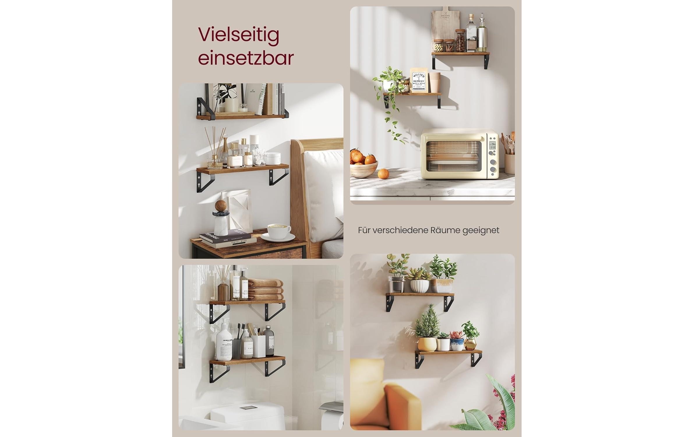 VASAGLE Wandregal »Industrial«