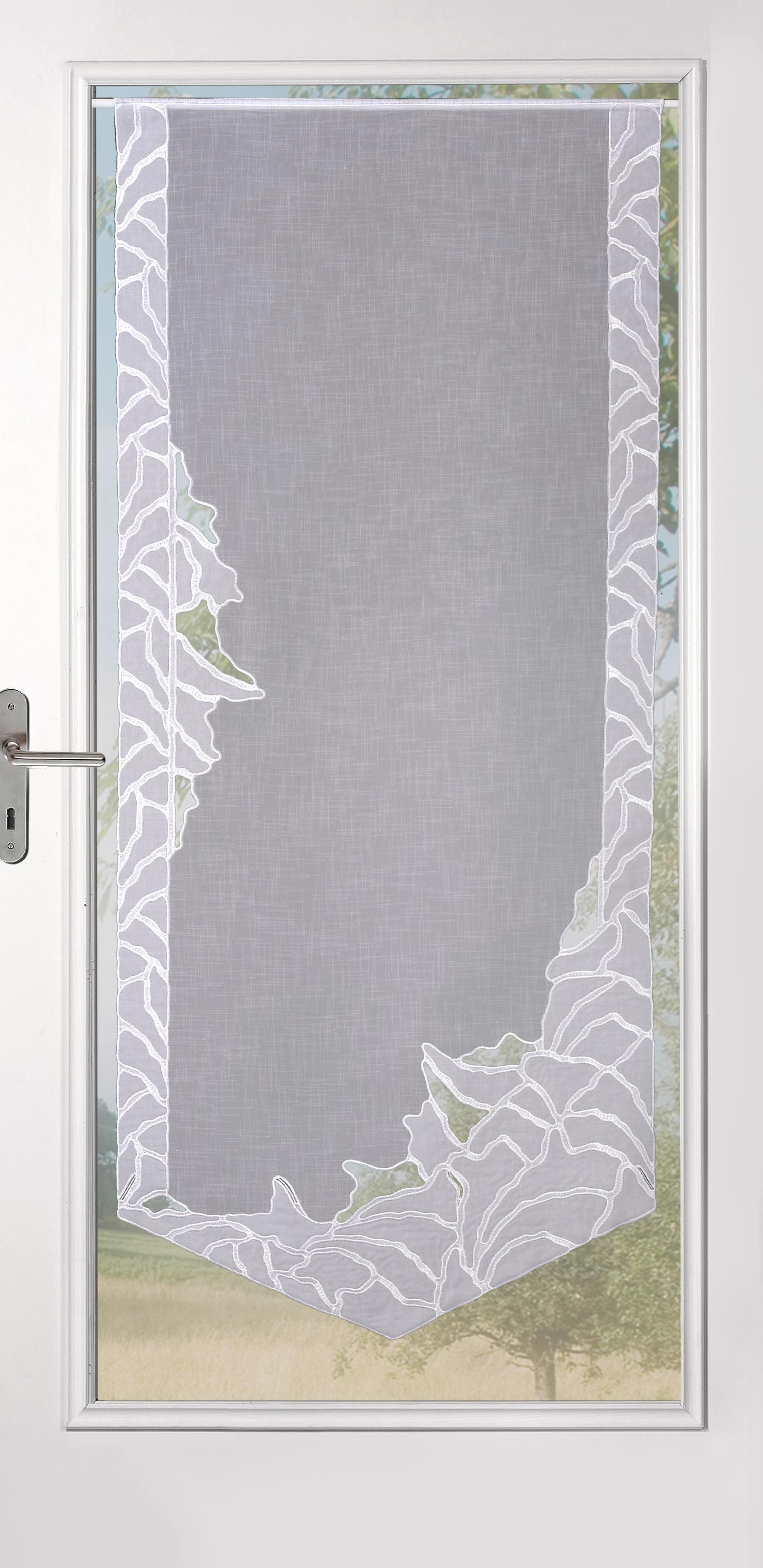 Stickereien Plauen Gardine »Isabell«, (1 St.), HxB: 140x60, mit echter Plauener Spitze Stickerei