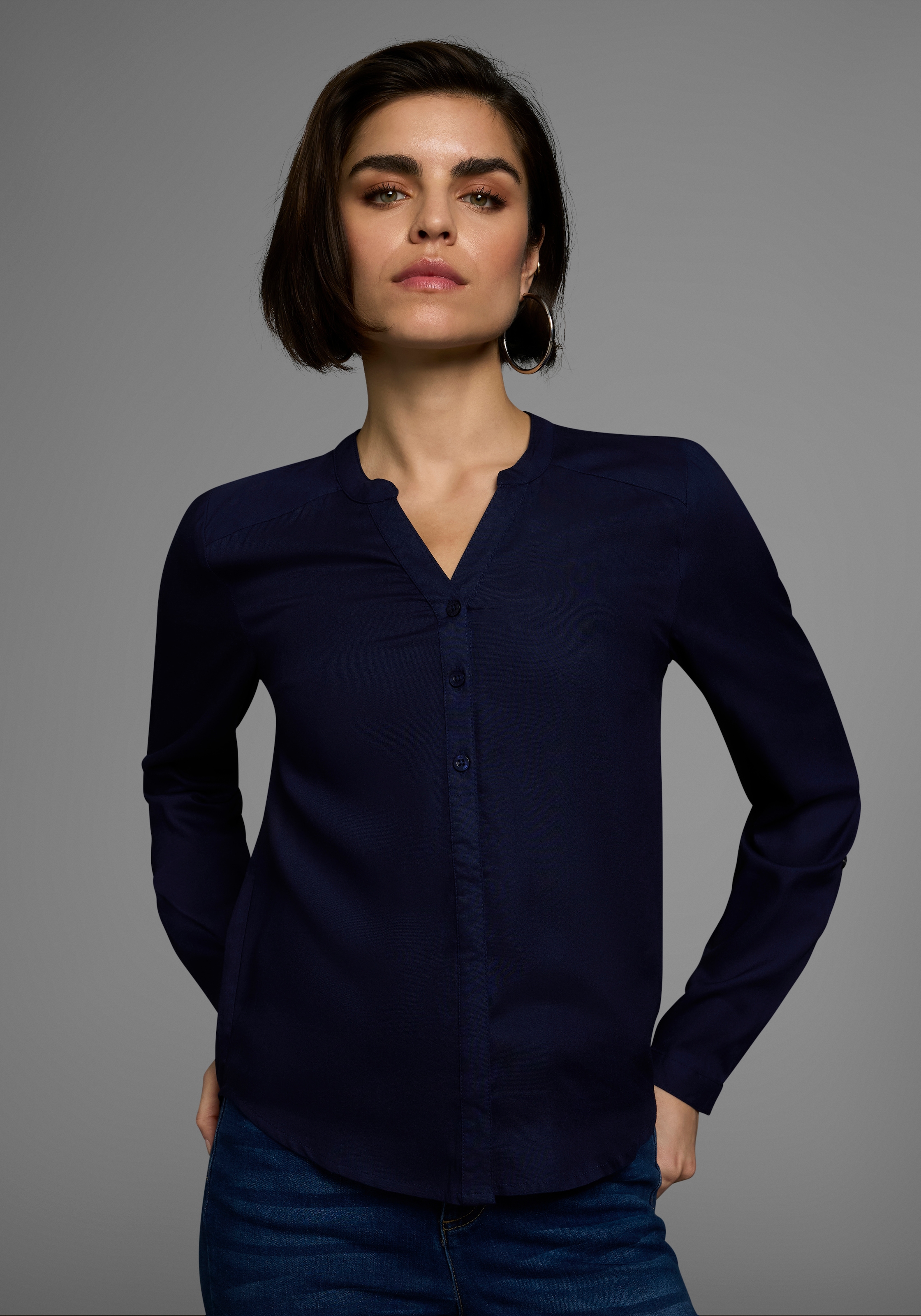 AJC Hemdbluse, aus weich fliessender Viskose