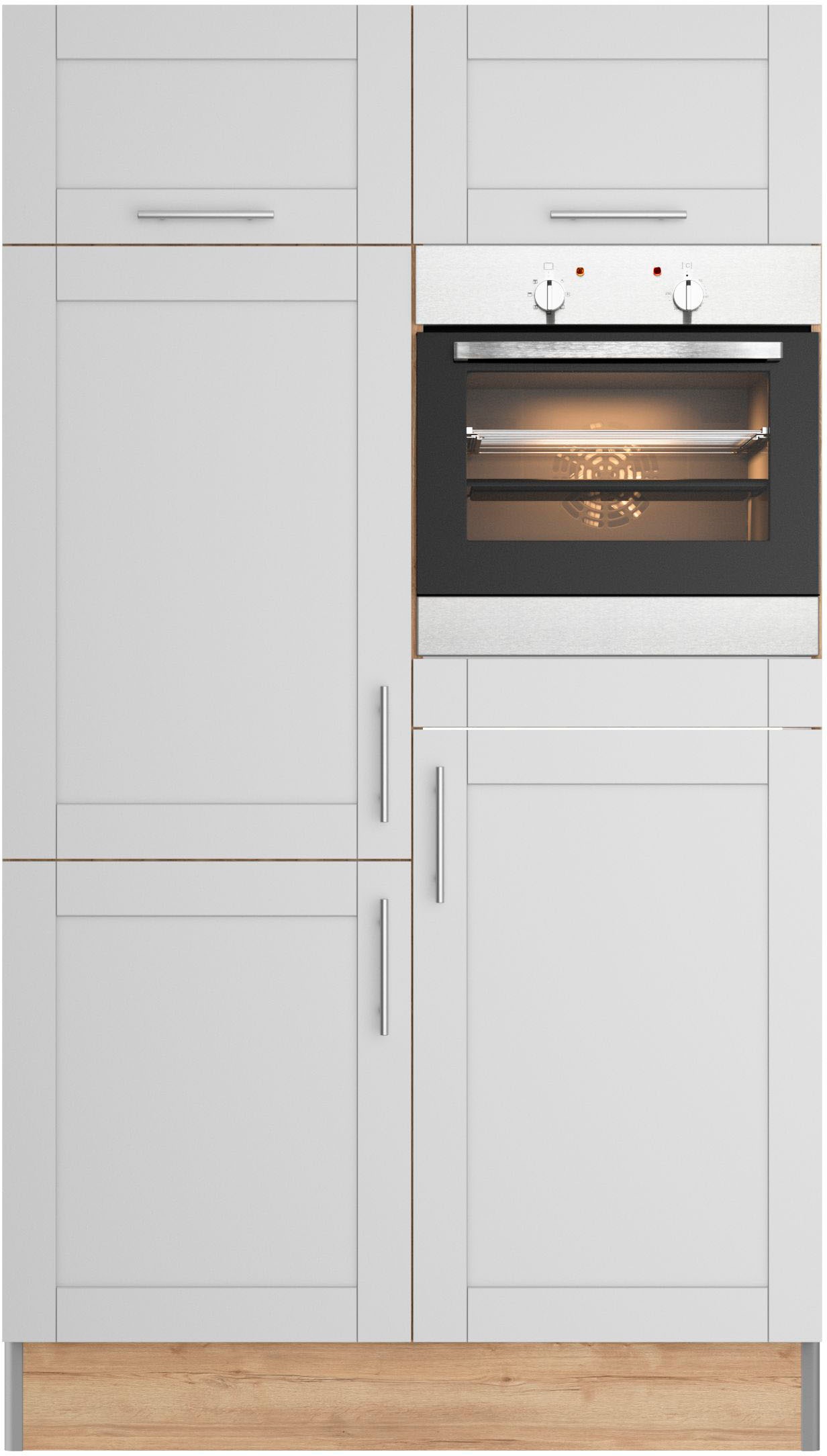 Image of KOCHSTATION Küche "KS-Ahus, Back-/Kühlmodul" Breite 120 cm, wahlw. mit E-Geräten, Soft Close Funktion, MDF Fronten