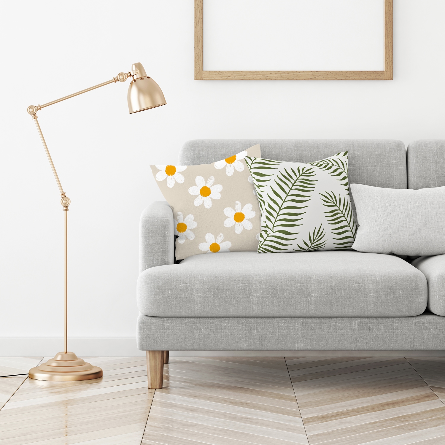 queence Coussin décoratif »Levke« mit Gänseblümchen