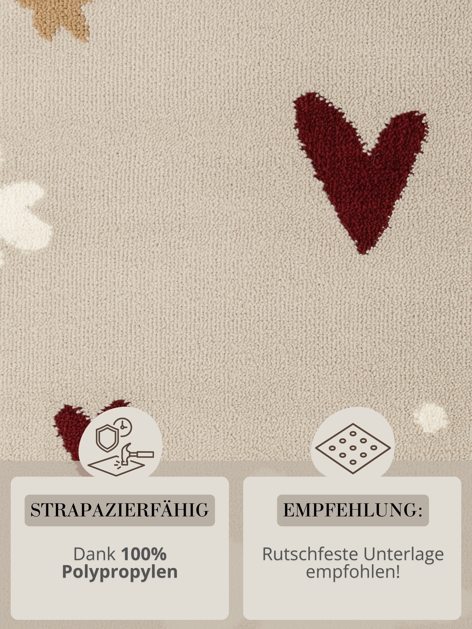 HANSE Home Tapis pour enfants »Amori« Rectangulaire 10 mm Höhe Pflegeleicht, Weich, Kinderzimmer, Spielteppich, Spielunterlage