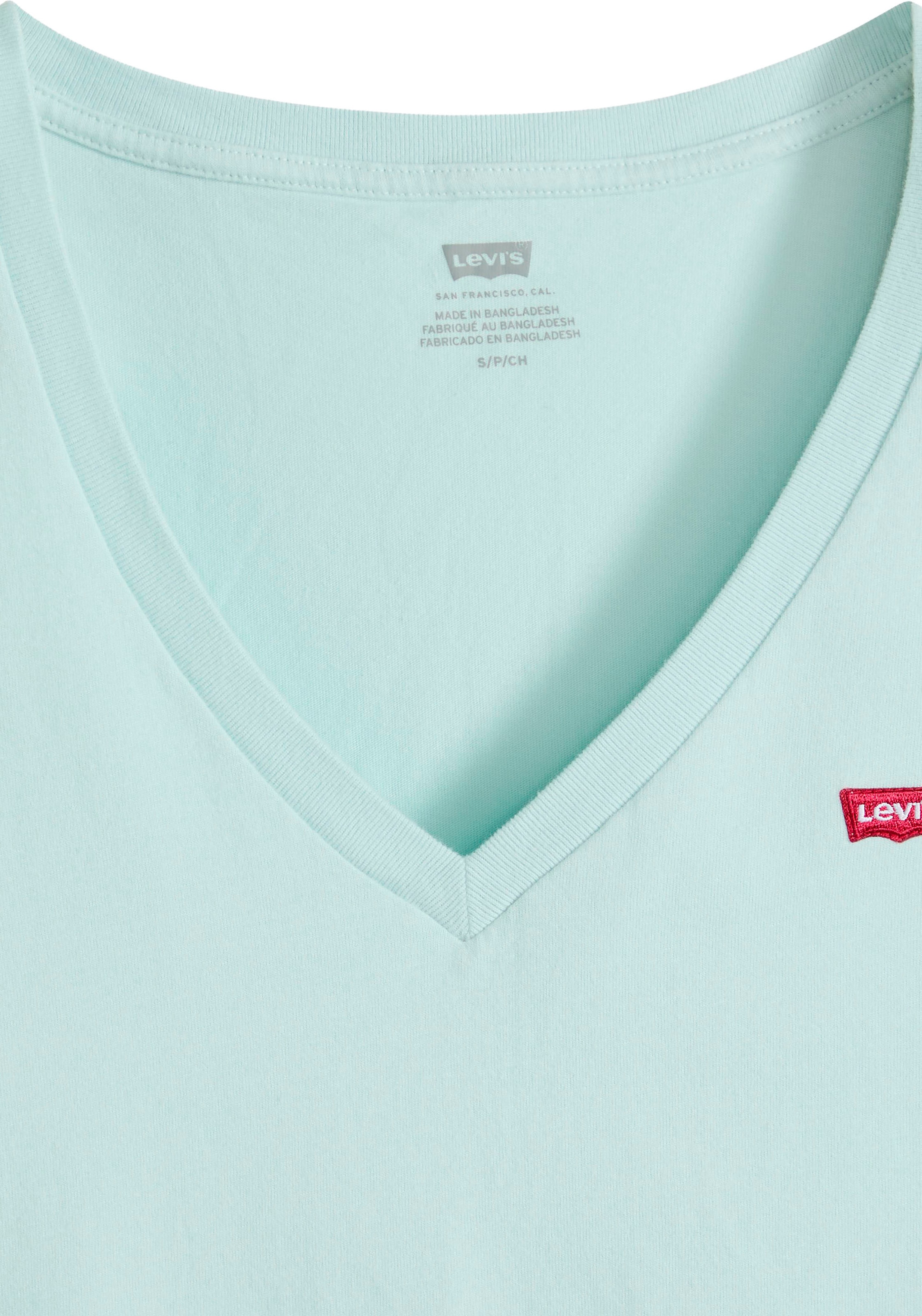 Levi's® T-shirt en V »Perfect Tee« mit kleinem Batwing- Logo