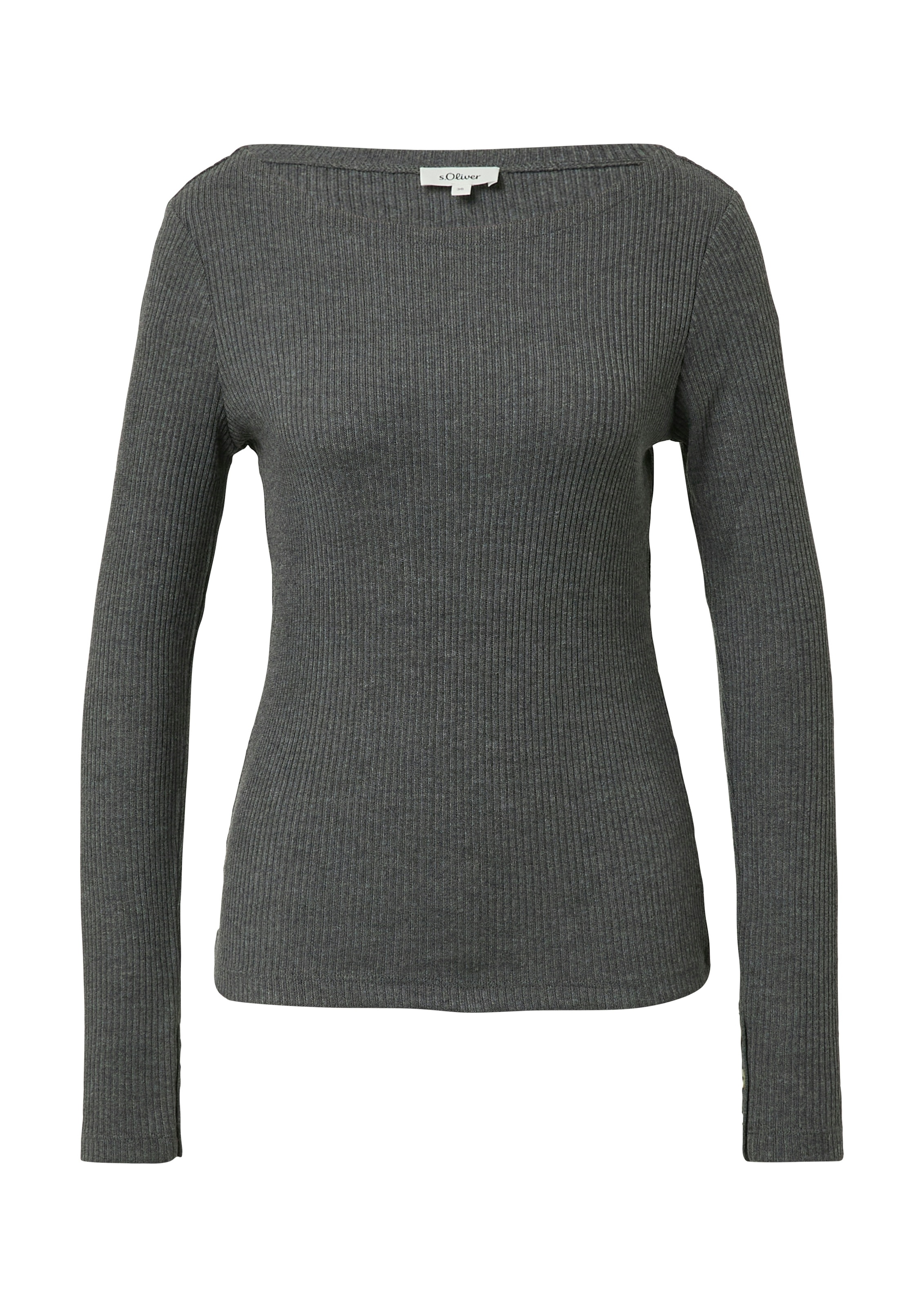 s.Oliver T-shirt à manches longues avec encolure ronde large