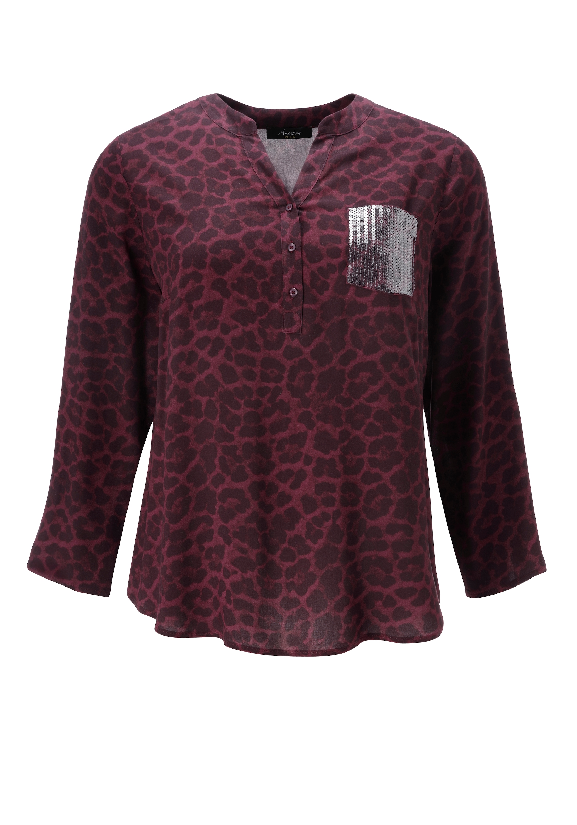Aniston PLUS Blouse à enfiler Avec sequins sur la poche poitrine - NOUVELLE COLLECTION