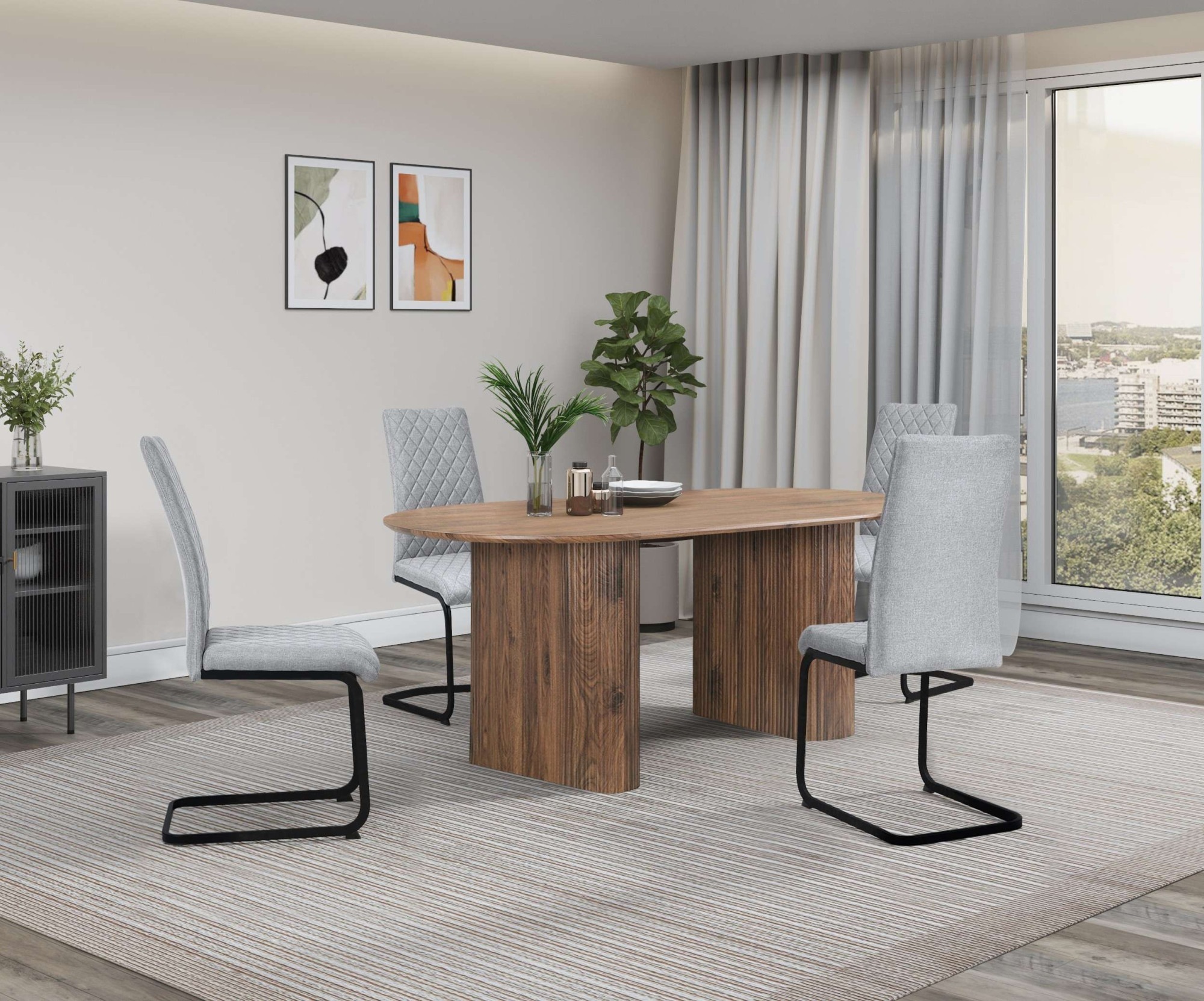 GOODproduct Chaise de salle à manger »Valbourg« () 2 cuisFreischwinger, gepolsterte Rückenlehne und Sitzfläche, Sitzhöhe 48 cm