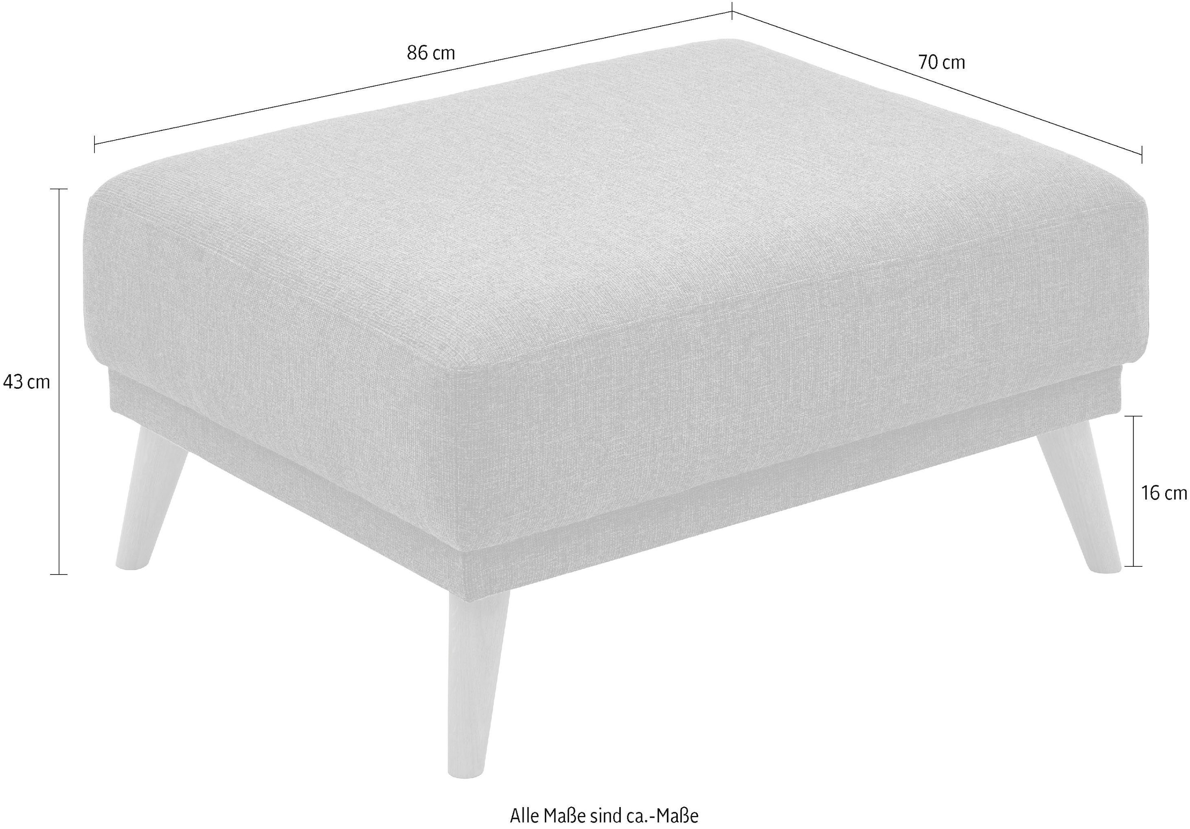 ATLANTIC home collection Hocker »Elvis« Massivholzfüsse