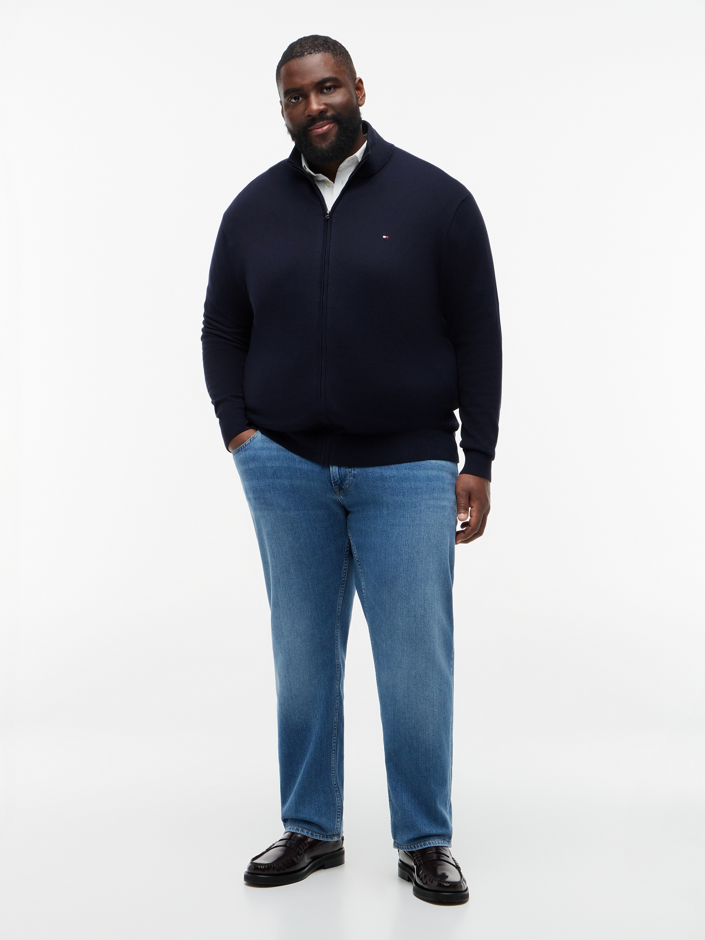Tommy Hilfiger Big & Tall Strickjacke »BT-ESSENTIAL COTTON ZIP THRU-B« Grossen Grössen