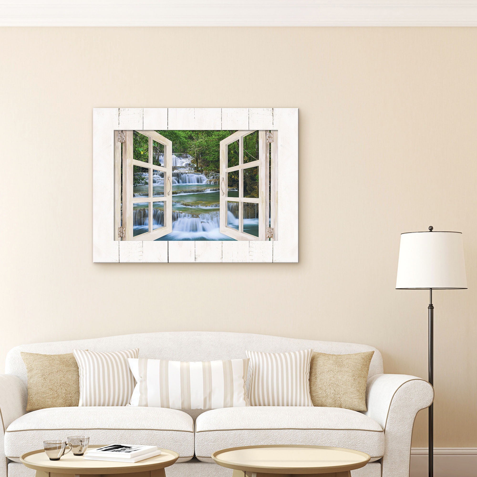 Artland Wandbild »Tiefen Wald Wasserfall -Thailand«, Fensterblick, (1 St.)