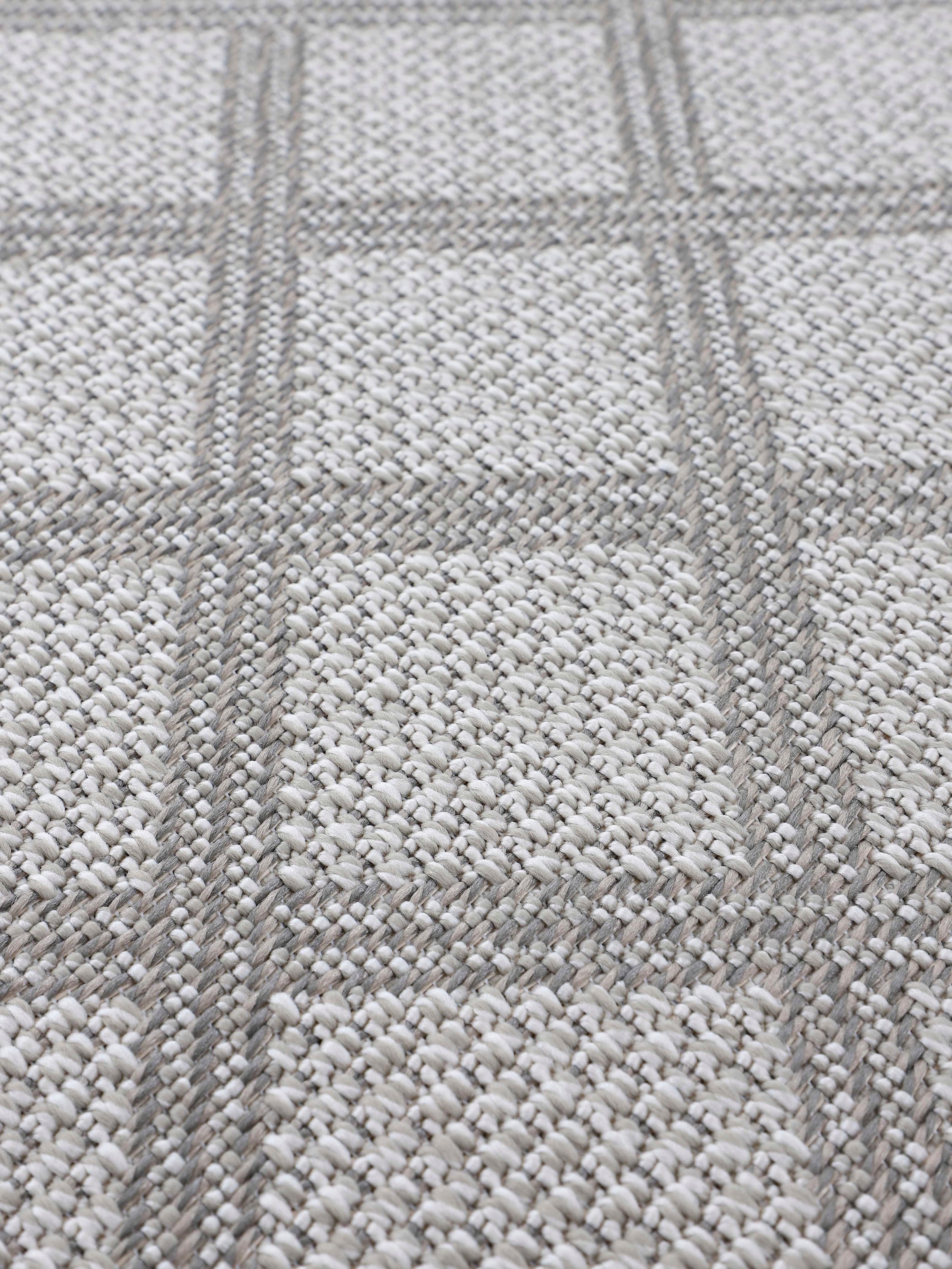 carpetfine Läufer »Boho 104«, rechteckig, 4 mm Höhe, robustes Flachgewebe, Sisal Optik, UV-beständig, Aussenbereich