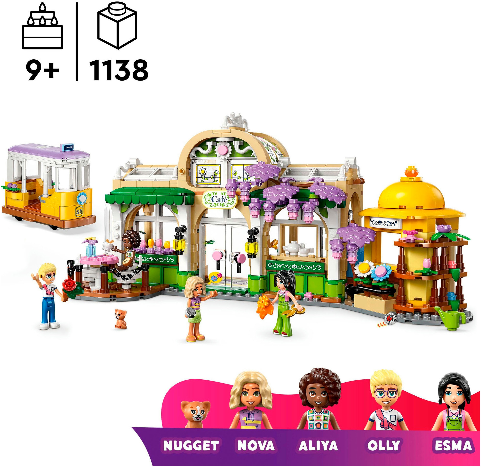LEGO® Konstruktionsspielsteine »Pflanzencafé und Blumenkiosk (42671), LEGO Friends« Made in Europe