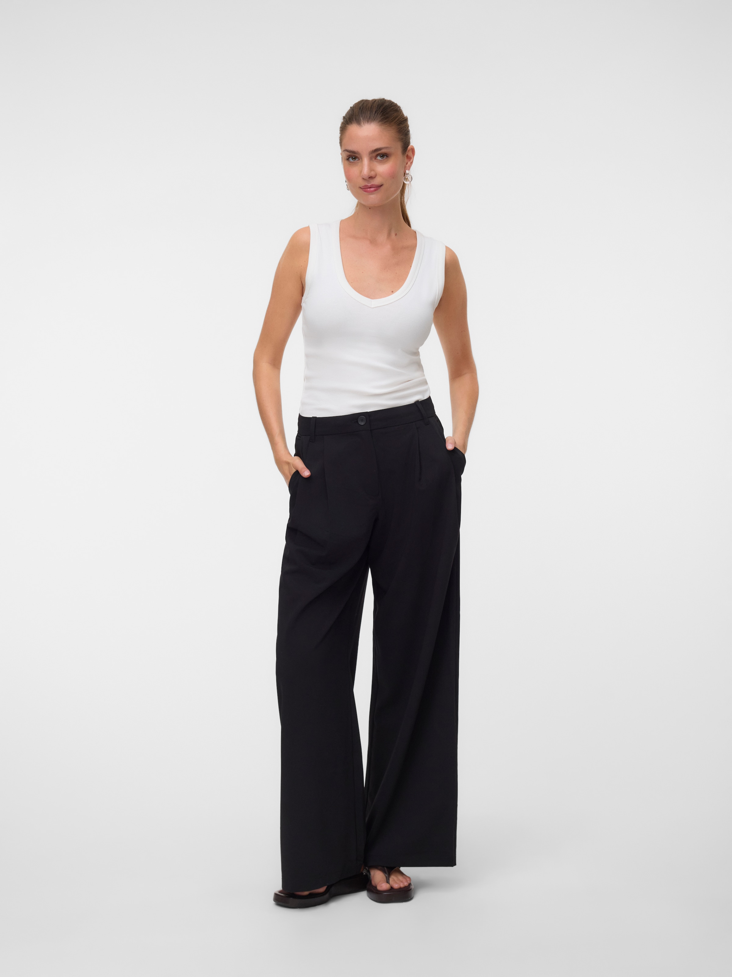 Vero Moda Anzughose »VMSTELLA MW WIDE PLEAT PANT NOOS«  Materialmix, oversize