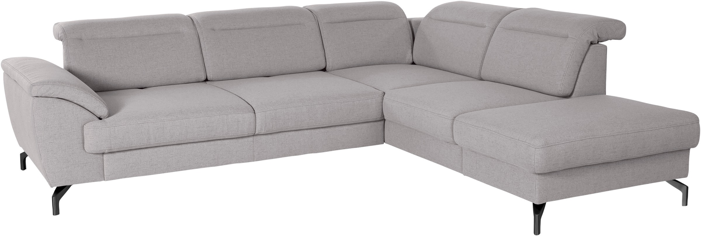 Image of sit&more Ecksofa, 12 cm Fusshöhe, inklusive Sitztiefenverstellung, wahlweise Kopfteilverstellung, wahlweise in 2 unterschiedlichen Fussfarben bei Ackermann Versand Schweiz