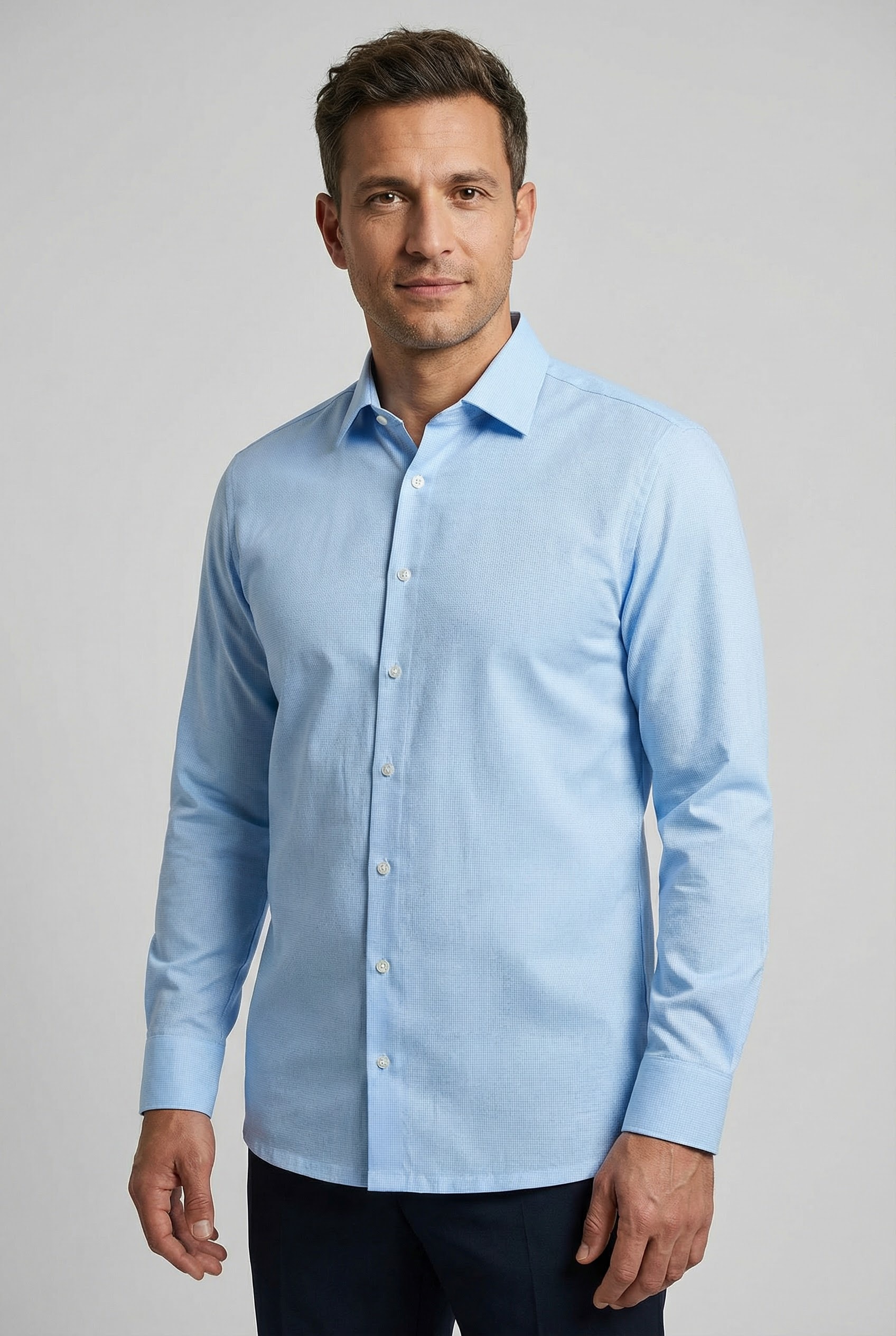 OLYMP Chemise à manches longues »24/7 - Level 5« Body fit, New York Kentkragen, Businesshemd, Jersey-Qualität