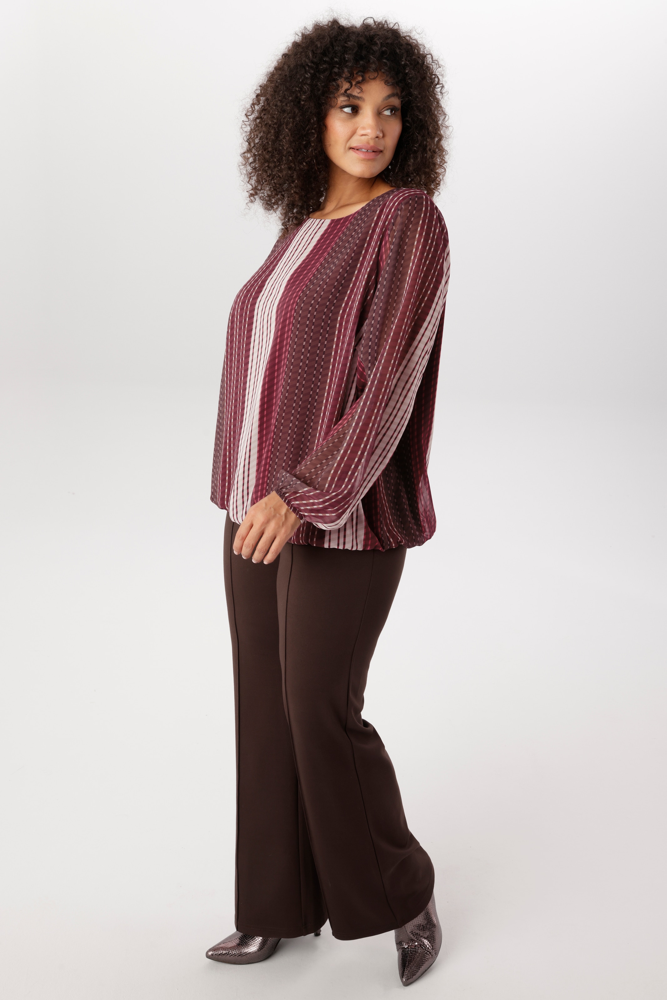 Aniston PLUS Blouse à enfiler avec doublure jersey opaque - NOUVELLE COLLECTION