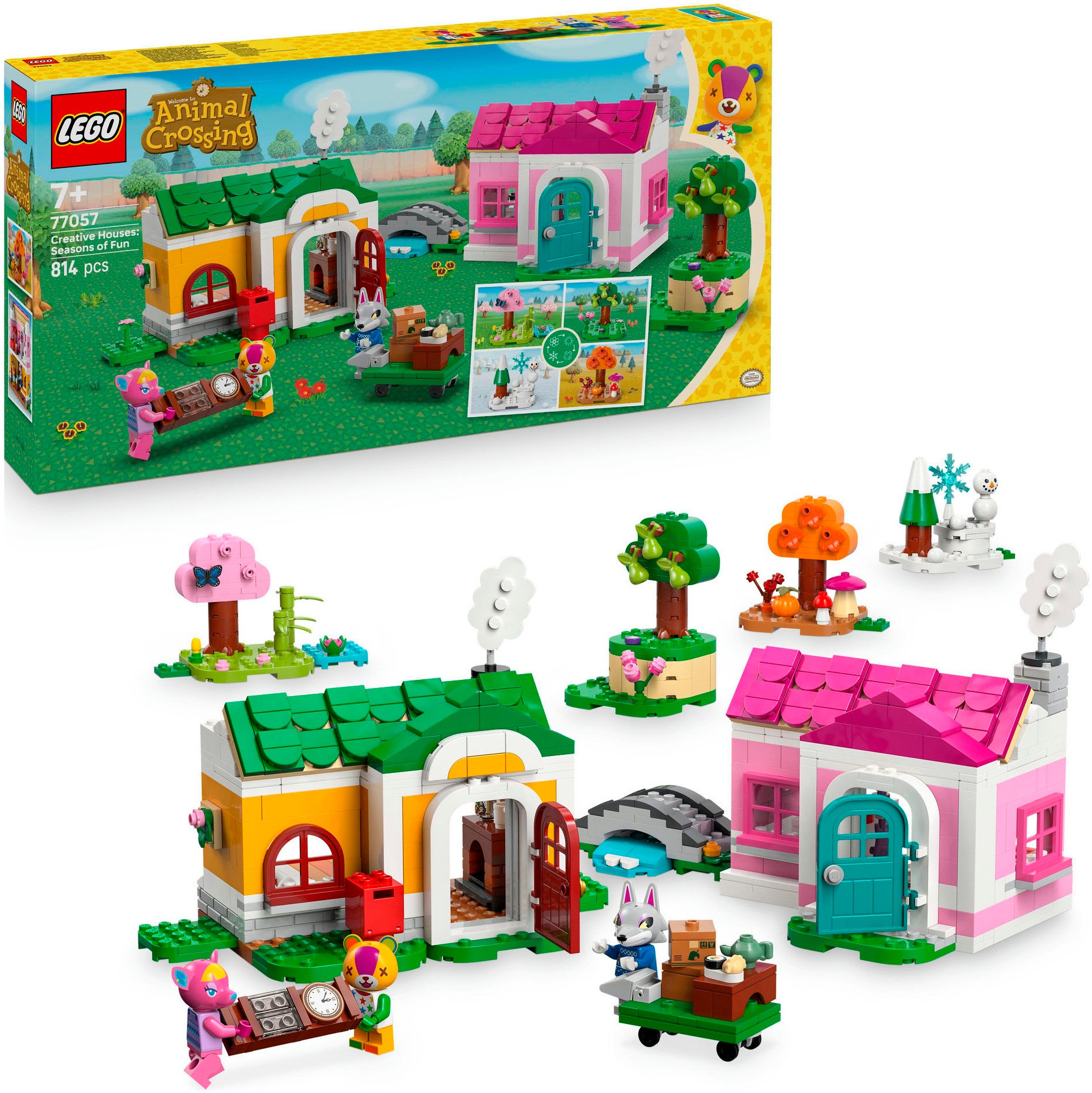 Image of LEGO Konstruktionsspielsteine "Kreative Häuser: Jahreszeiten voller Spass (77057)," LEGO Animal Crossing; Made in Europe