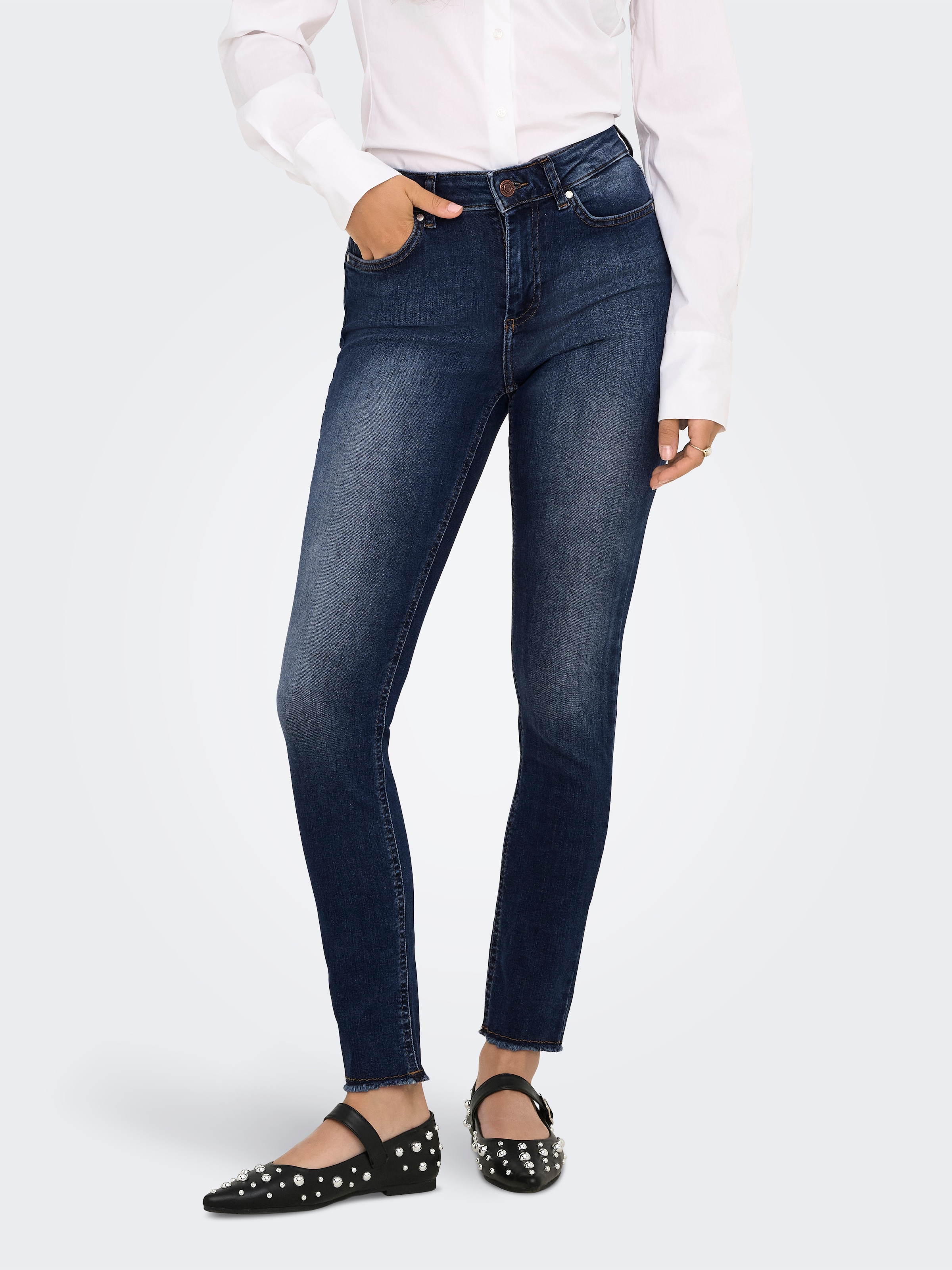 ONLY Skinny-fit-Jeans »ONLBLUSH MID SK ANK RW DNM REA082 NOOS«