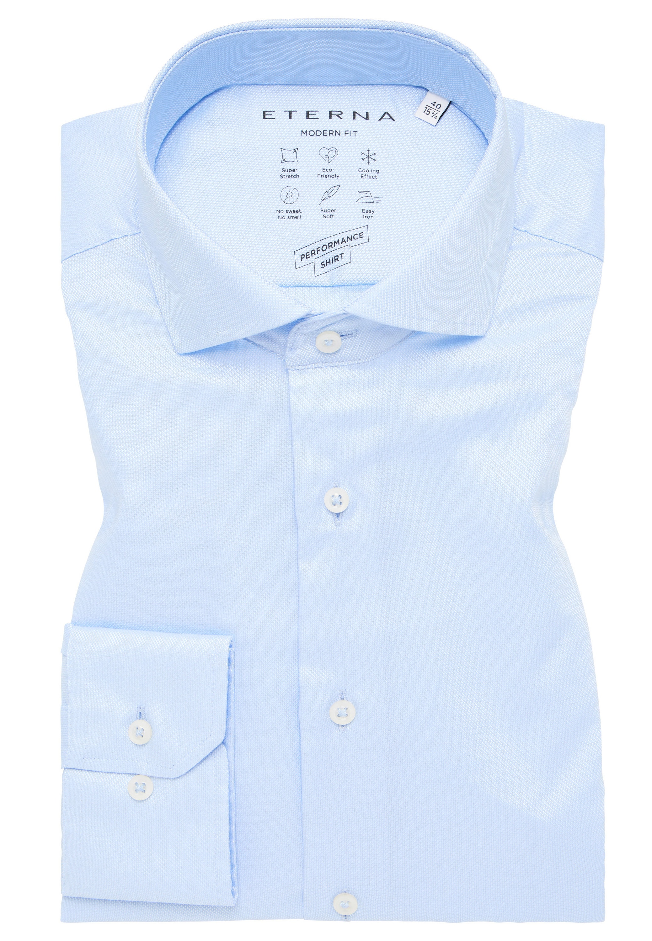 Eterna Langarmhemd »MODERN FIT«, EASY IRON (bügelleicht)