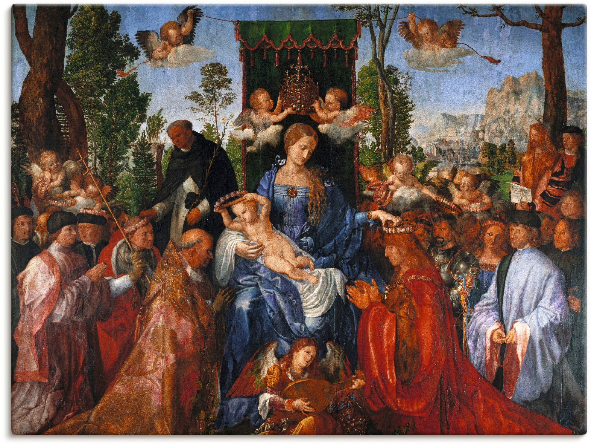 Image of Artland Wandbild »Das Rosenkranzfest. 1506«, Gruppen & Familien, (1 St.), in vielen Grössen & Produktarten -Leinwandbild, Poster, Wandaufkleber / Wandtattoo auch für Badezimmer geeignet bei Ackermann Versand Schweiz