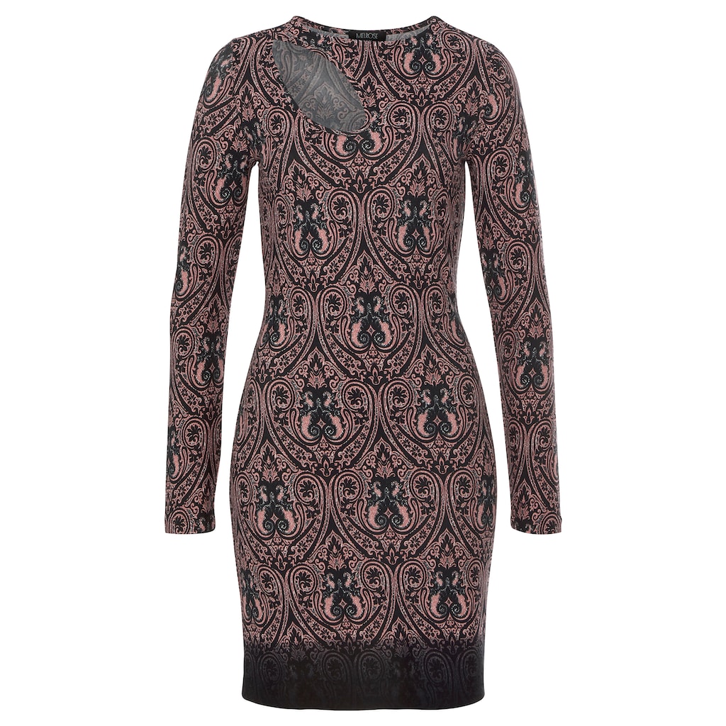 Melrose Jerseykleid, mit Cut-Out und Paisley-Muster
