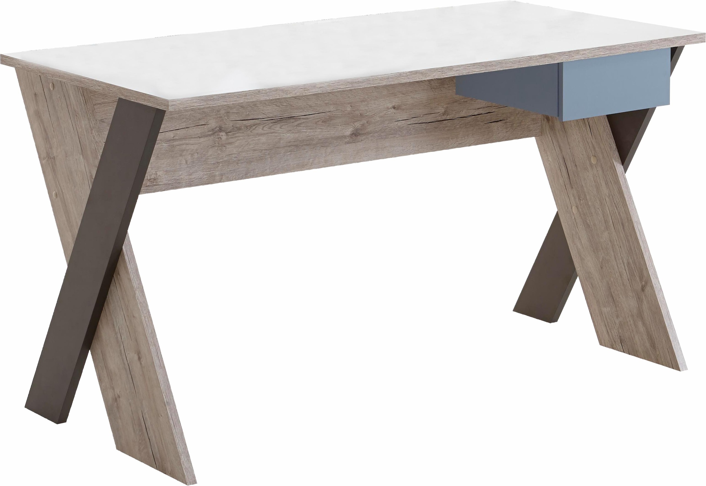 Image of FMD Schreibtisch "Nona 6" mit praktischem Schubkasten, Breite 135 cm