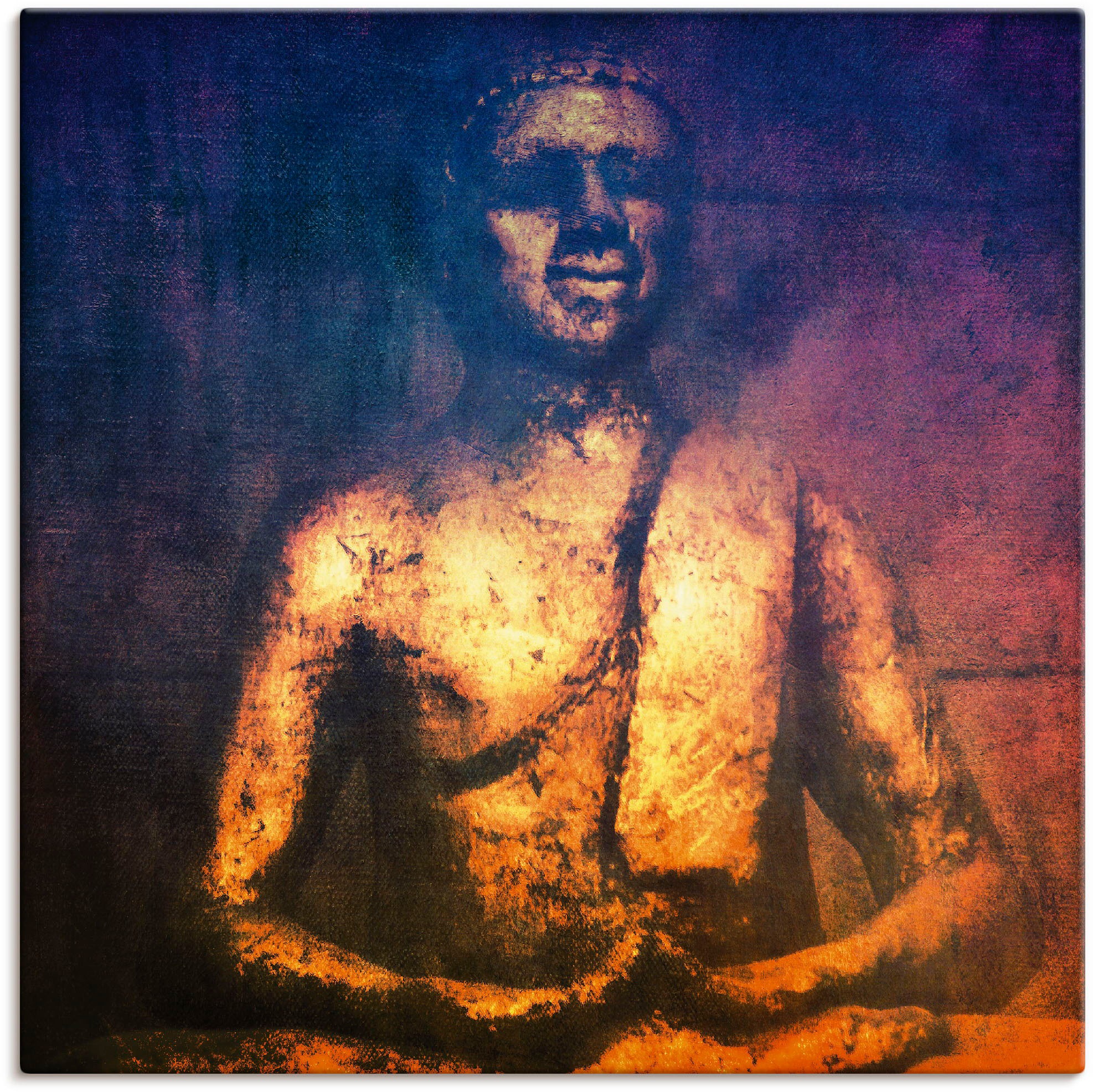 Image of Artland Wandbild »Der Goldene Buddha II«, Religion, (1 St.), in vielen Grössen & Produktarten -Leinwandbild, Poster, Wandaufkleber / Wandtattoo auch für Badezimmer geeignet bei Ackermann Versand Schweiz