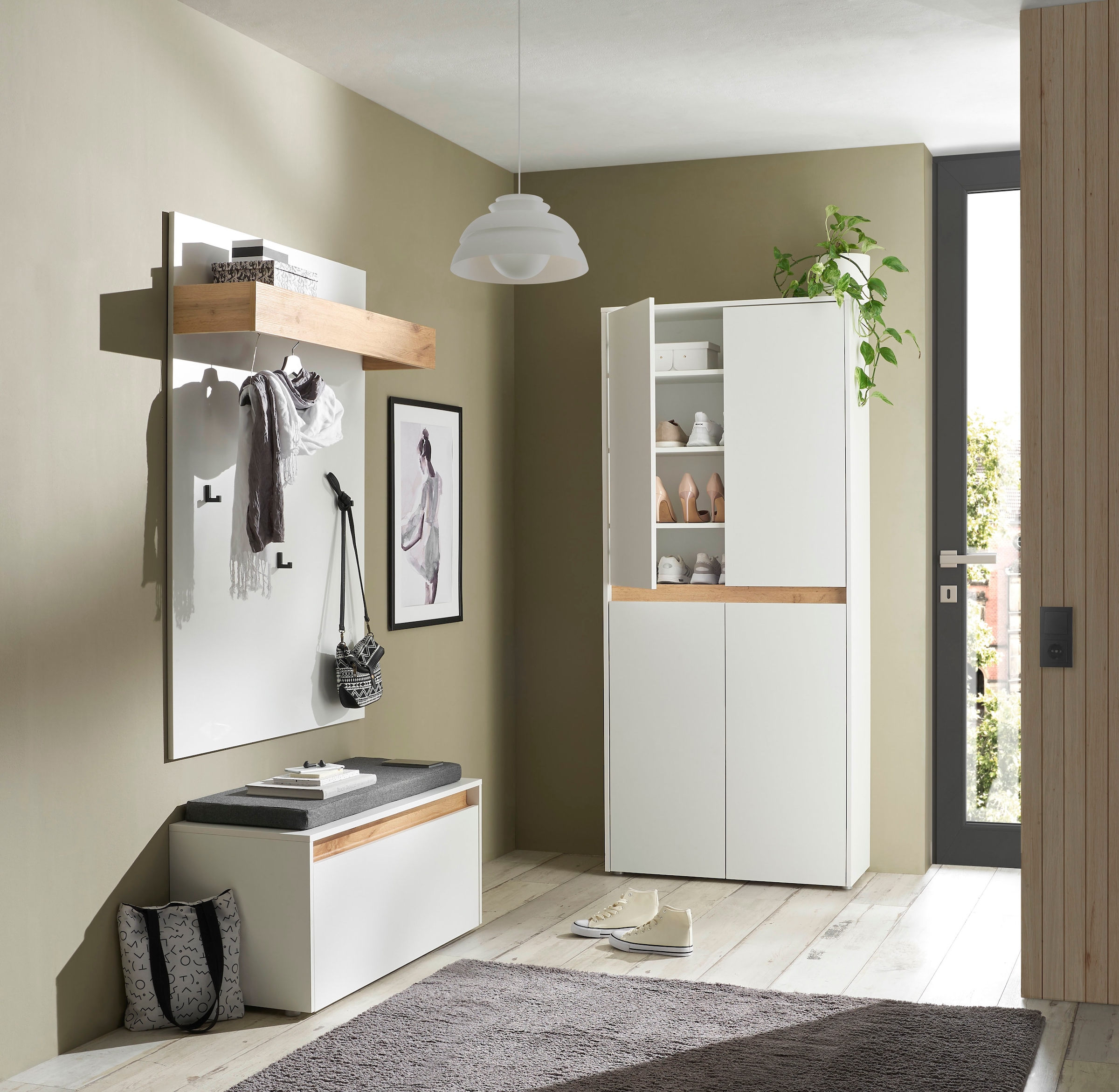 INOSIGN Garderoben-Set »City/Giron, moderne Garderobe, viel Stauraum, ca. 40 Schuhe« Set, 3 Stk. tlg.