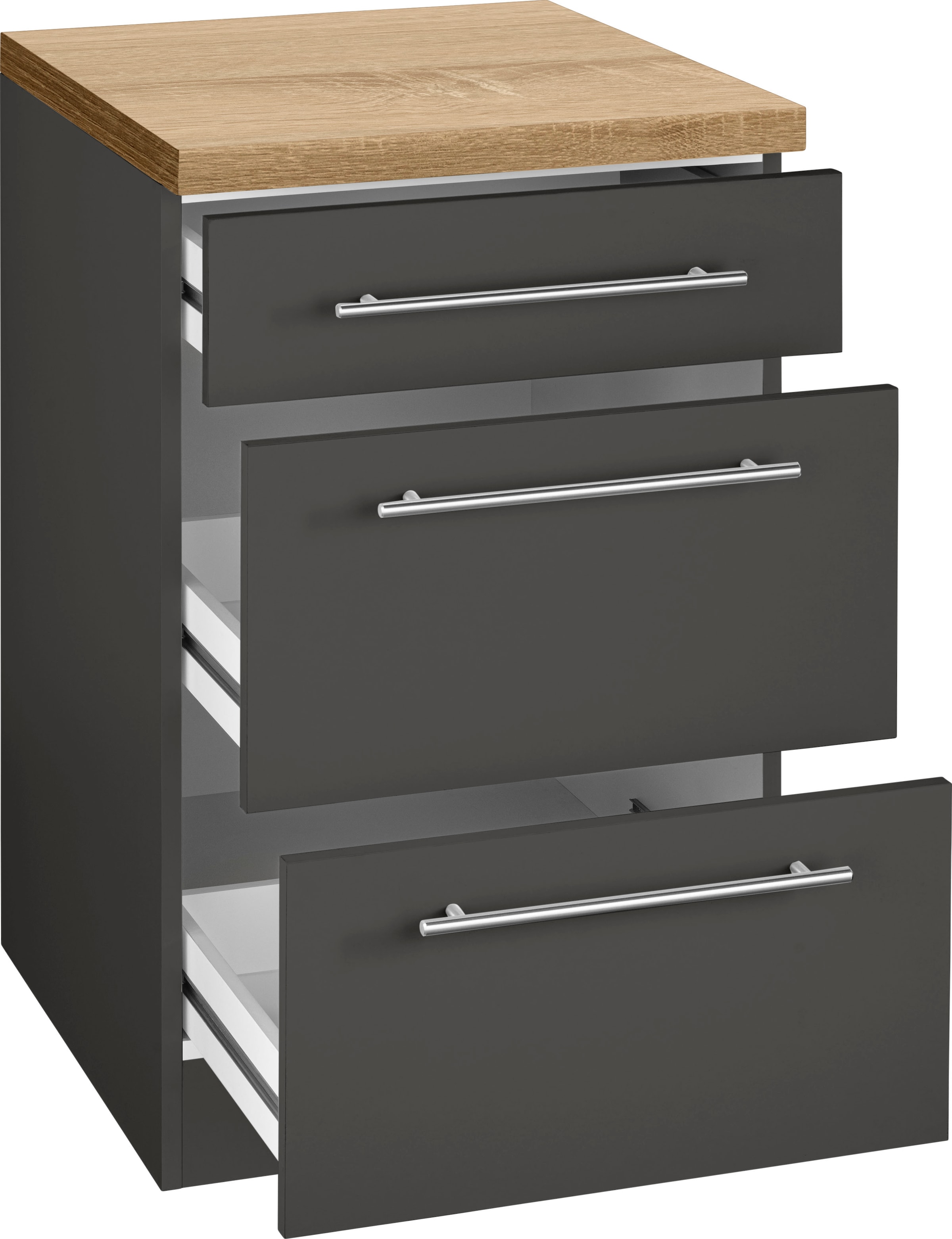 wiho Küchen Armoire basse »Unna« 50 cm breit, mit 2 grossen Auszügen