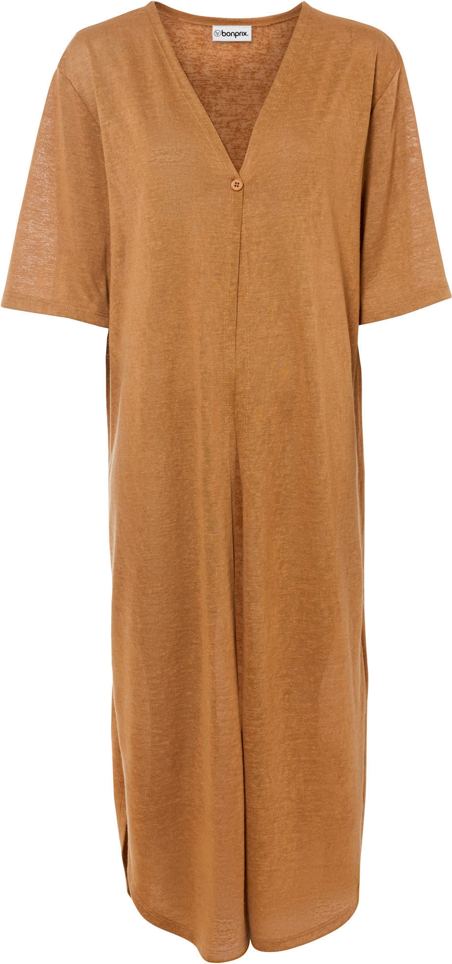 bonprix Manteau en tricot aus Polyester, Halbarm-Ärmel, offenes Design in Leinenoptik