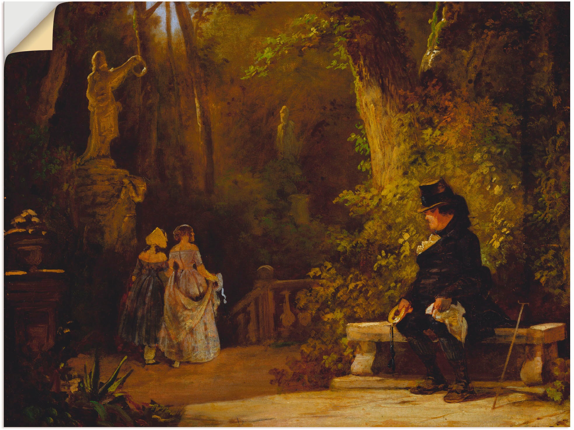 Image of Artland Wandbild »Der Witwer. Um 1860«, Mann, (1 St.), in vielen Grössen & Produktarten -Leinwandbild, Poster, Wandaufkleber / Wandtattoo auch für Badezimmer geeignet bei Ackermann Versand Schweiz