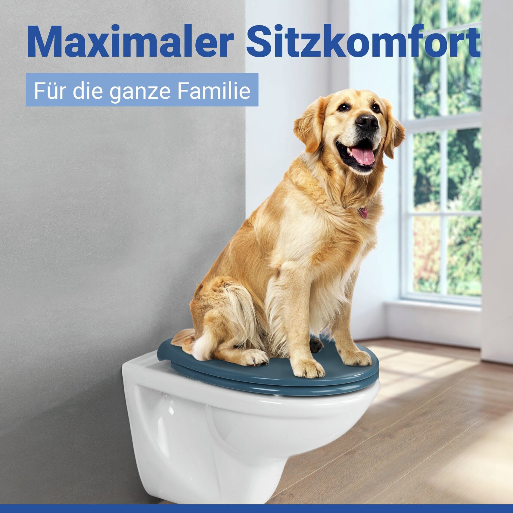WENKO WC-Sitz »Samos Slate Blue«
