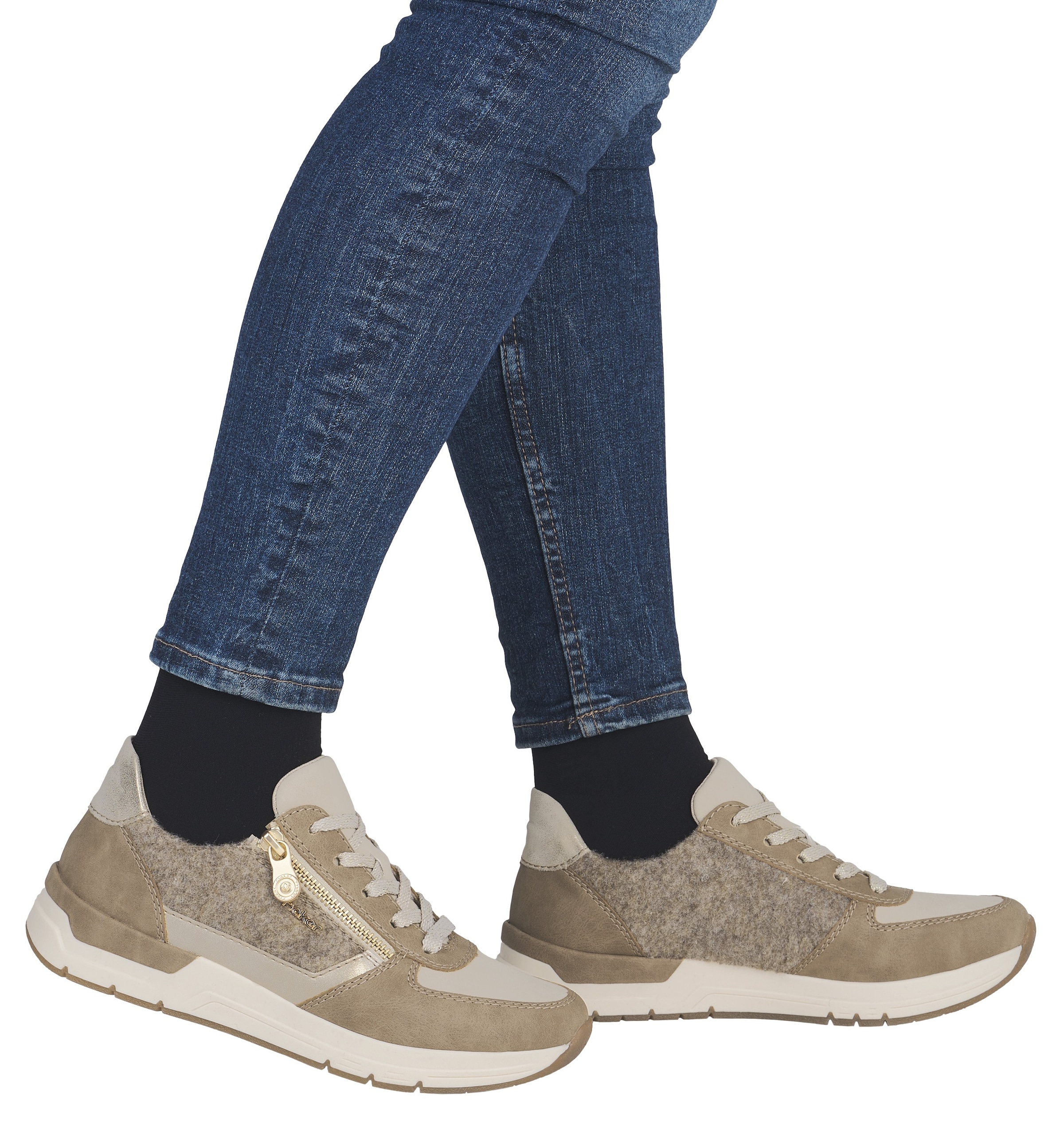 Rieker Sneaker, Freizeitschuh, Schnürschuh, Halbschuh mit modischen Akzenten