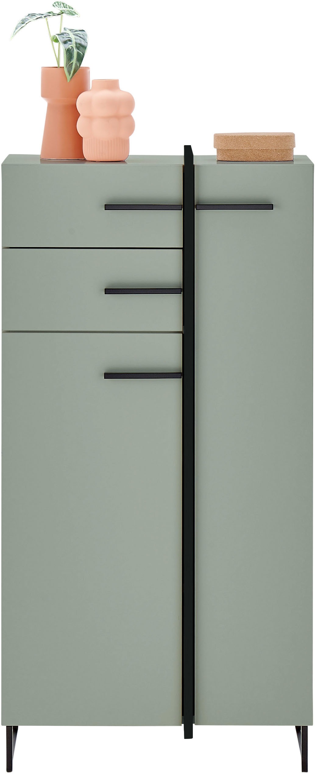BASIC by Balculina Armoire intermédiaire »Palermo, BxHxT 60x119x35 cm« 1 cuis tlg. Largeur 60 cm, softclose, pieds en métal