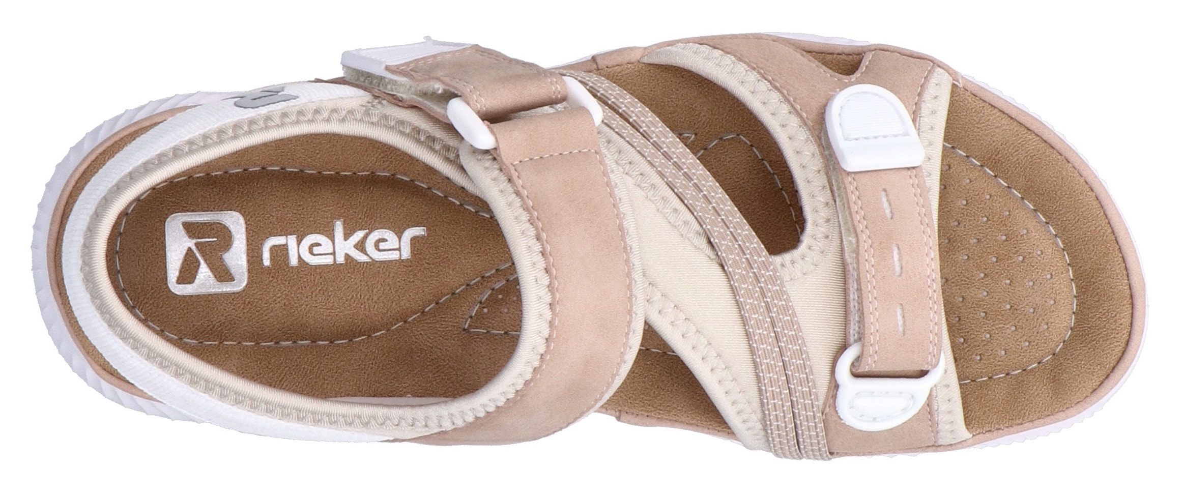 RIEKER Sport Sandale de trekking  Outdoorsandale, Sommerschuh, Sandale mit praktischen Klettverschlüssen