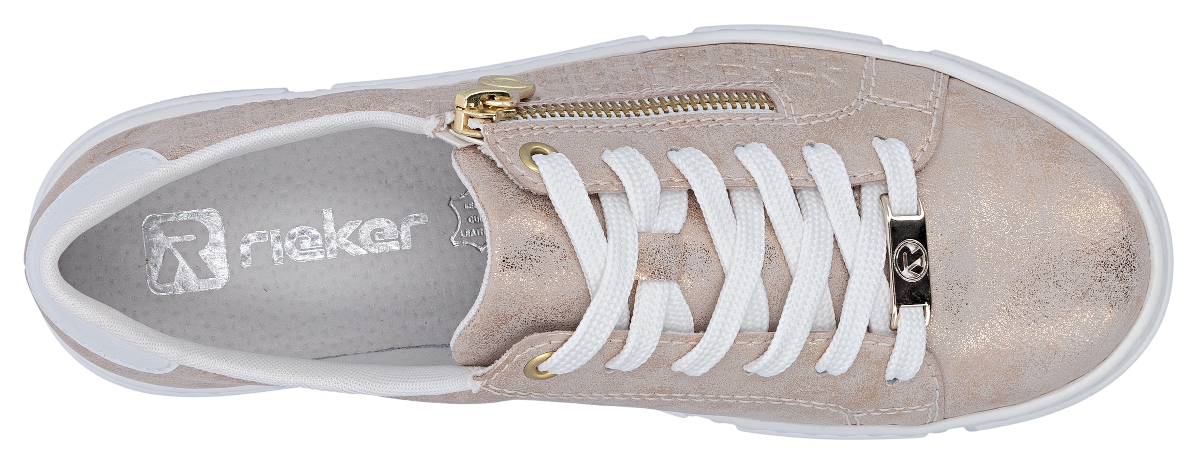 Rieker Plateausneaker  , Freizeitschuh, Halbschuh, Schnürschuh mit Reissverschluss