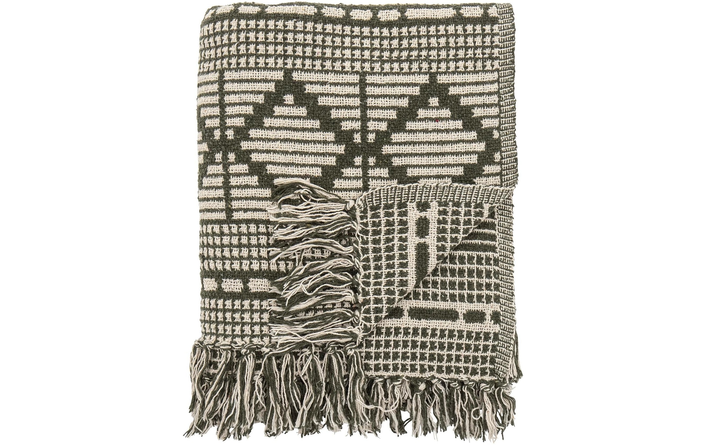 Image of Bloomingville Wohndecke "Gutte 130 x 160 cm" Wohndecke aus recycelter Baumwolle